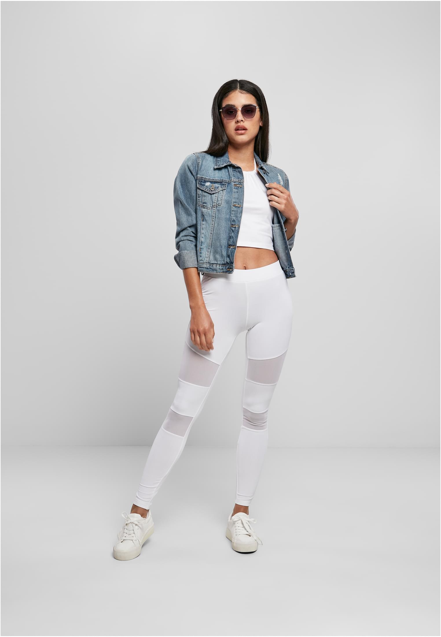 Ladies Tech Mesh Leggings white L - variant image 4