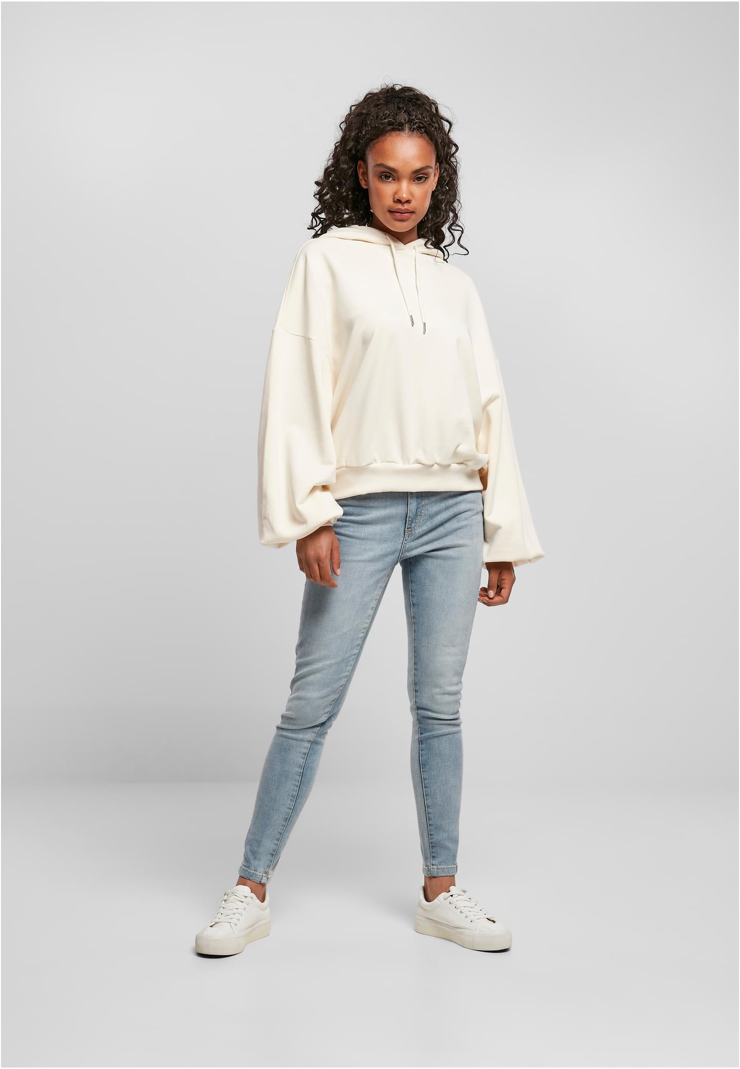 Ladies Organic Oversized Terry Hoody whitesand M/L - variant image 4