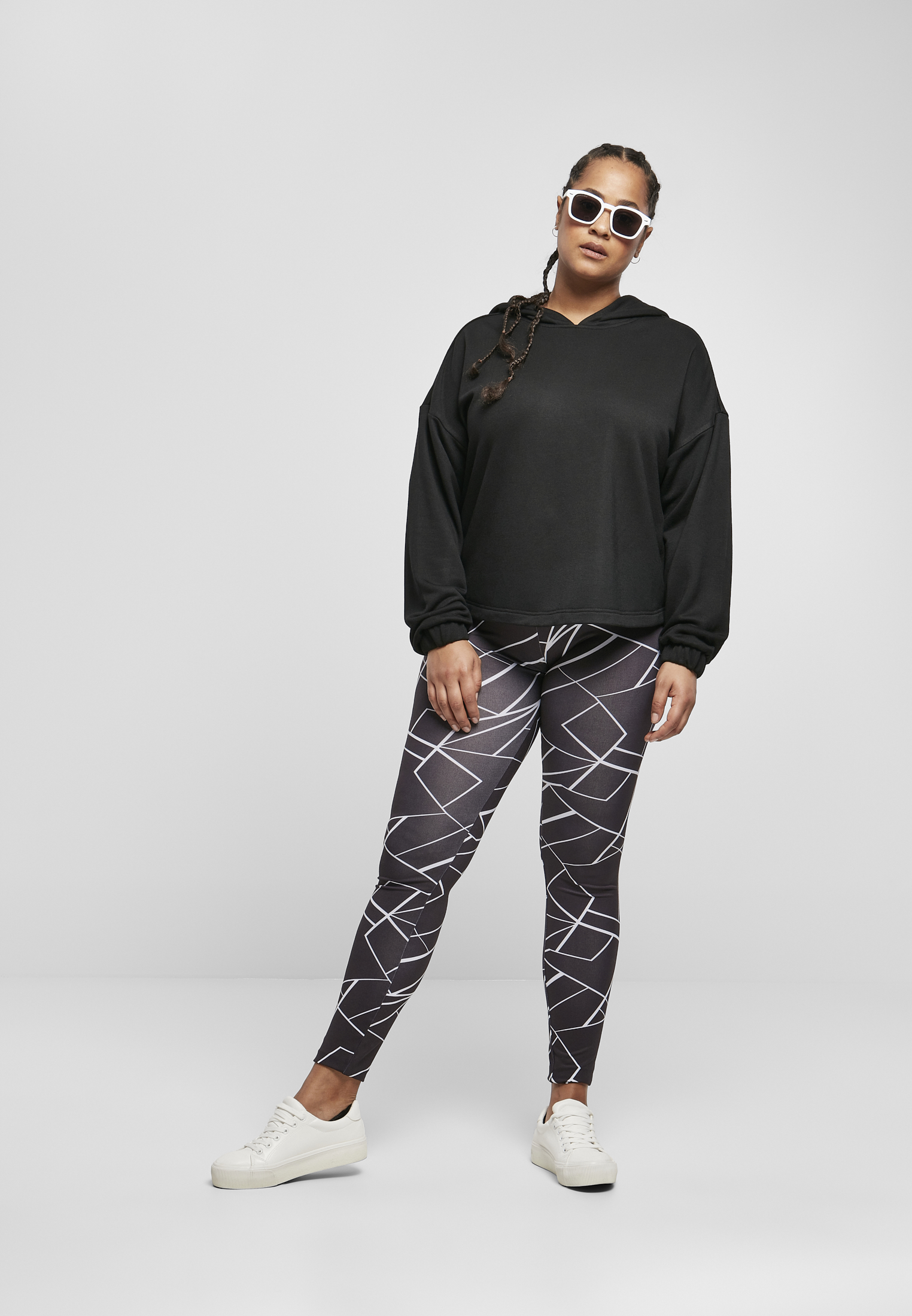 Ladies AOP Leggings geometric black 3XL - variant image 4