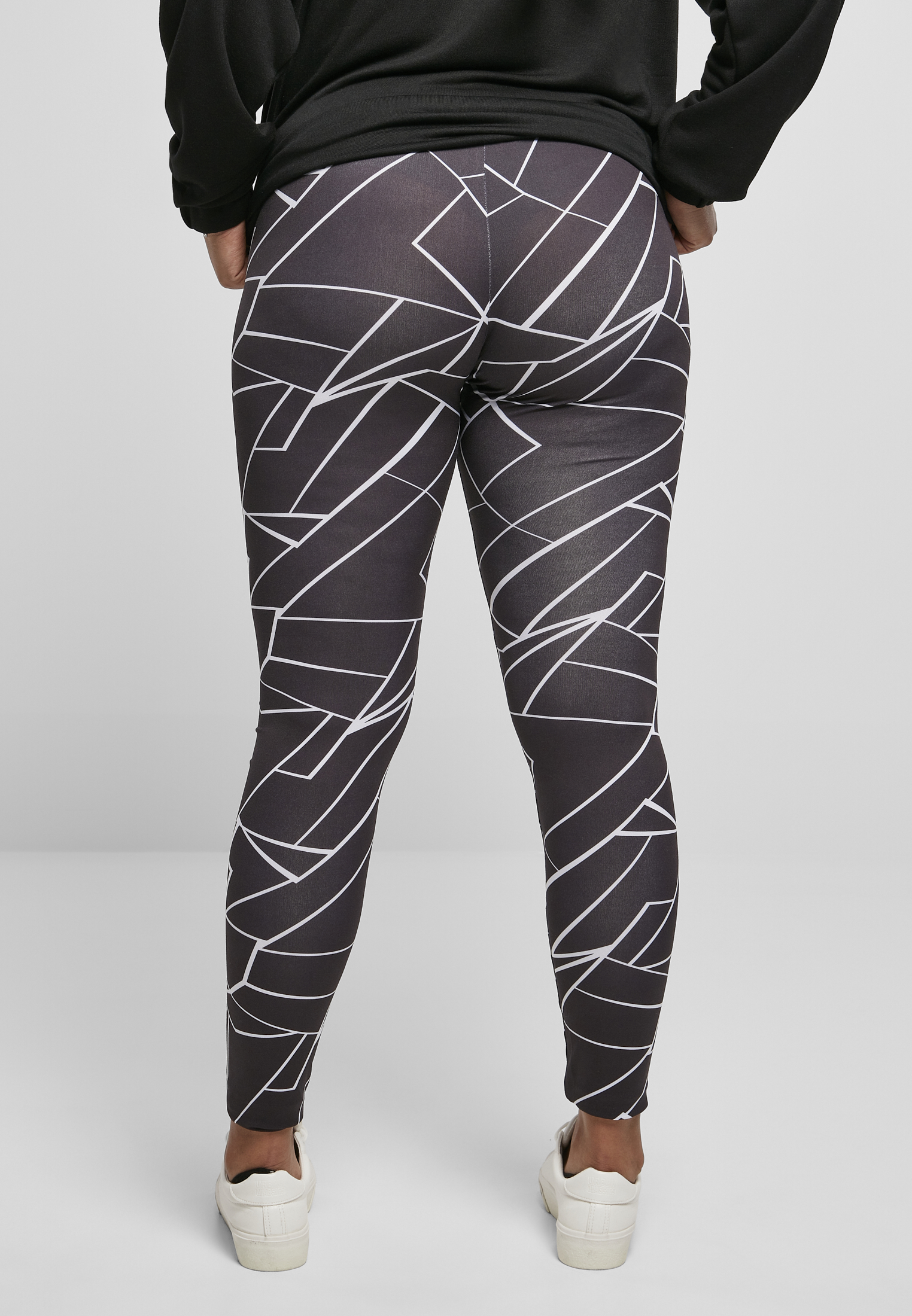 Ladies AOP Leggings geometric black 3XL - variant image 2
