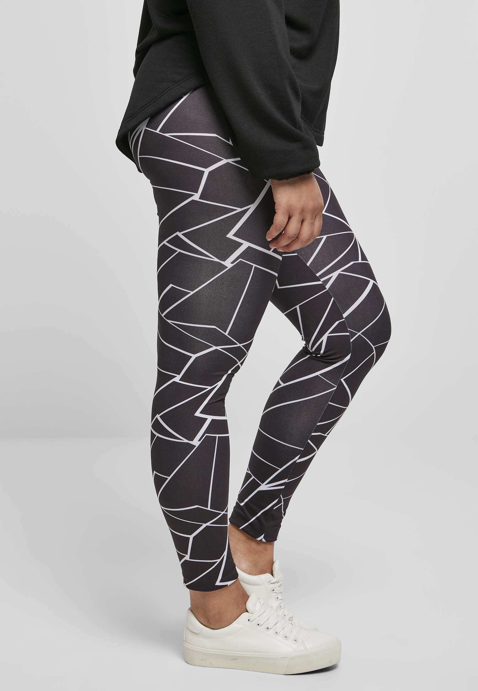 Ladies AOP Leggings geometric black 3XL - variant image 3