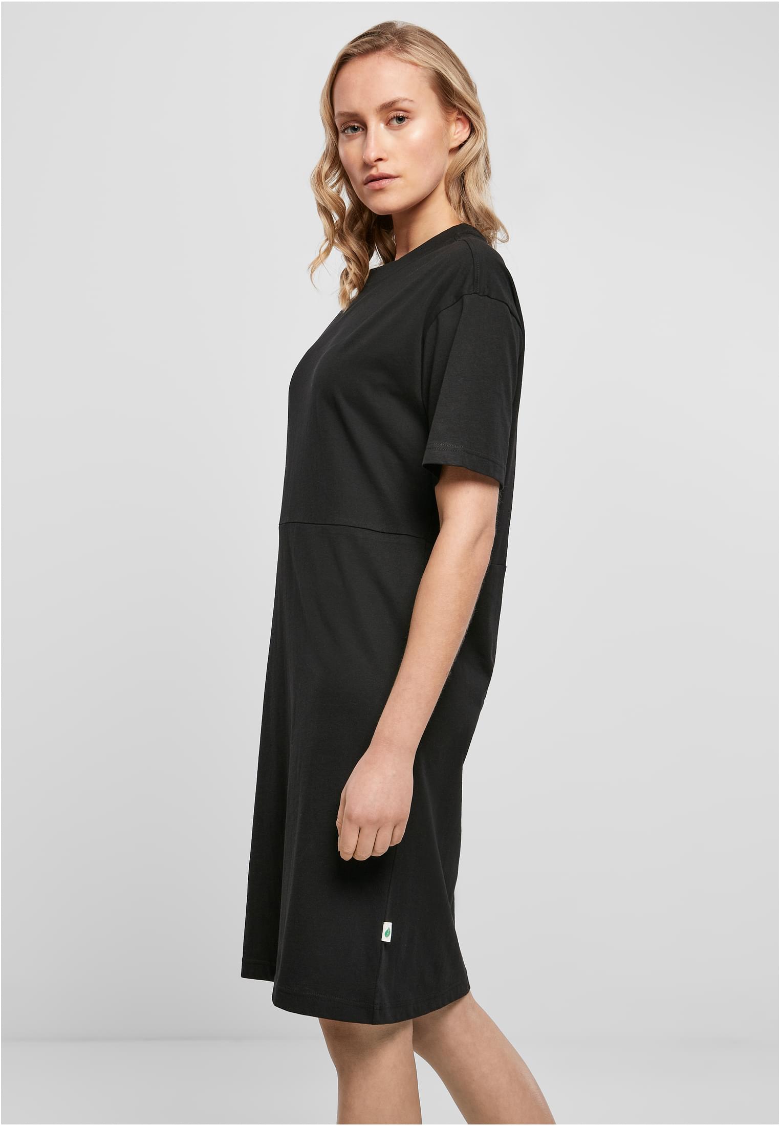 Ladies Organic Oversized Slit Tee Dress black 3XL - variant image 1