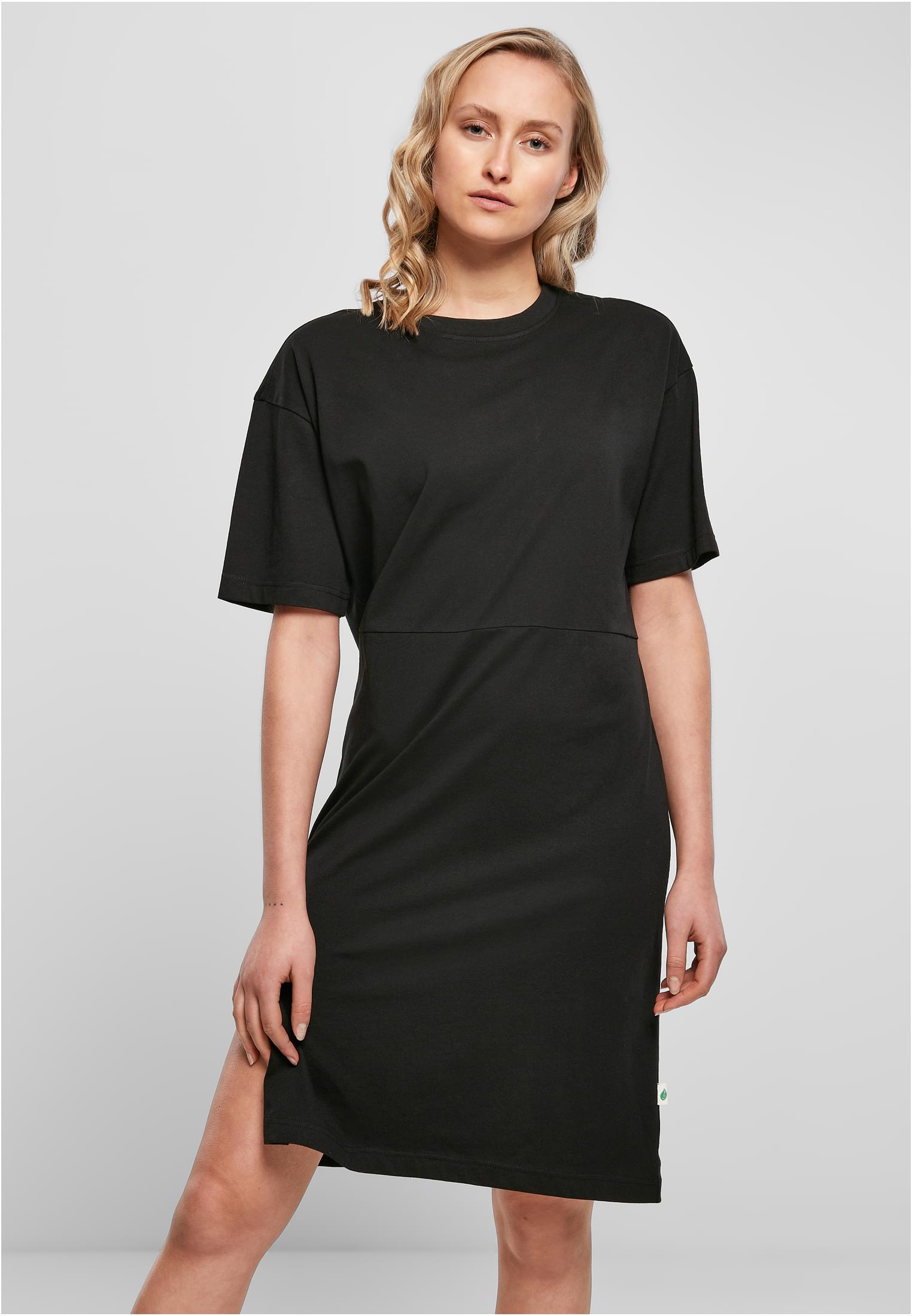 Ladies Organic Oversized Slit Tee Dress black 3XL - alternate variant 1