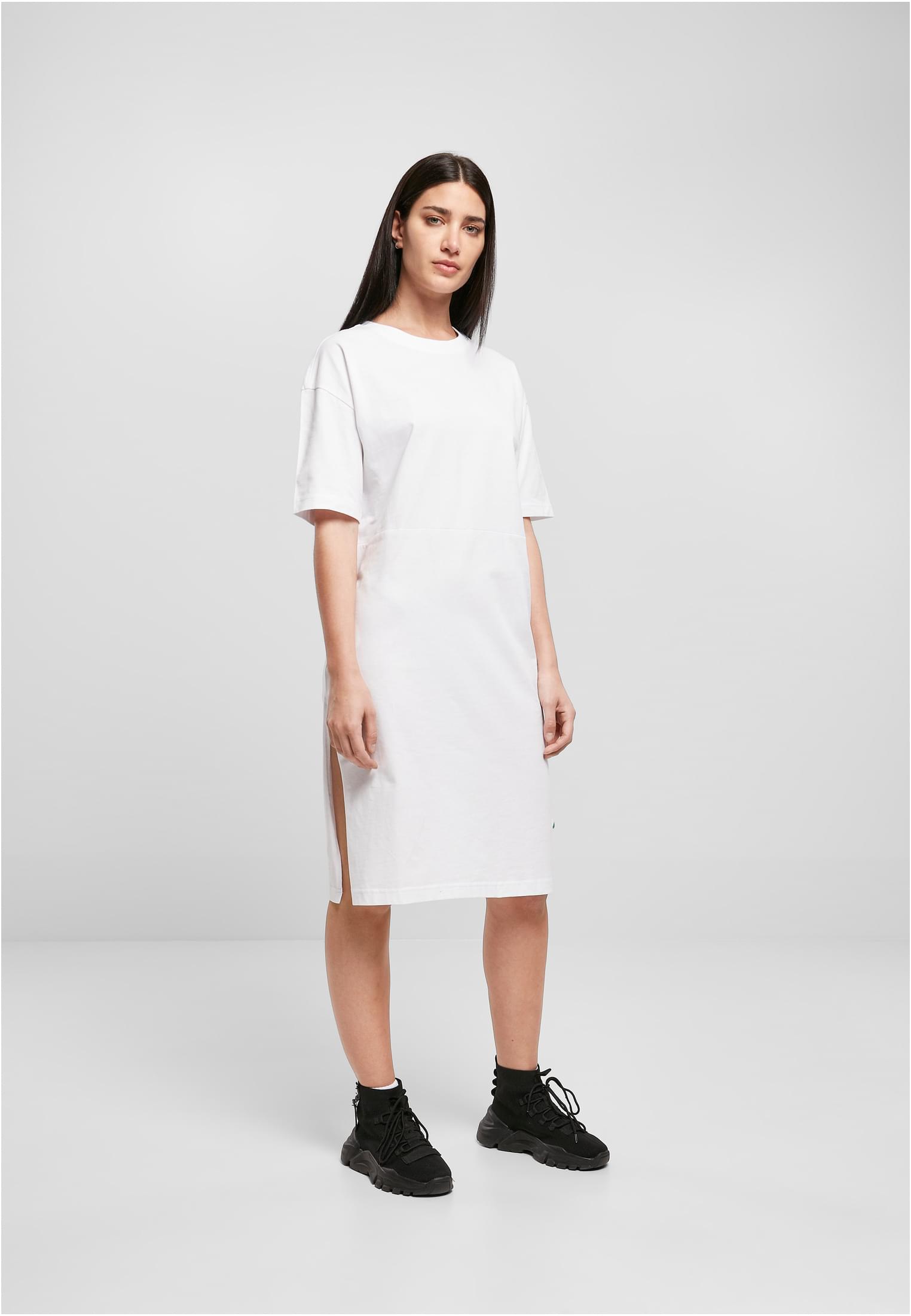 Ladies Organic Oversized Slit Tee Dress white 3XL - variant image 4