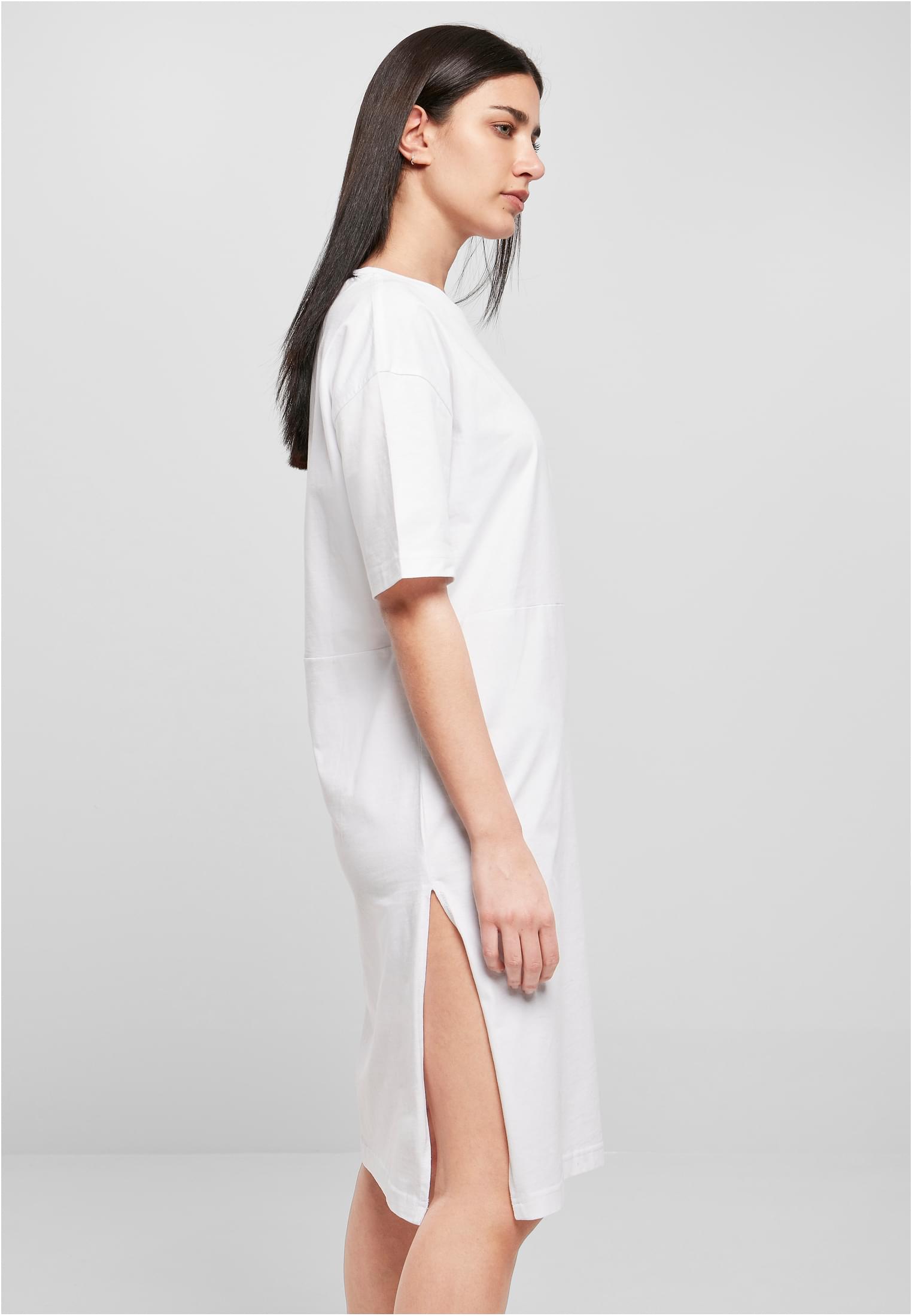 Ladies Organic Oversized Slit Tee Dress white 3XL - variant image 3