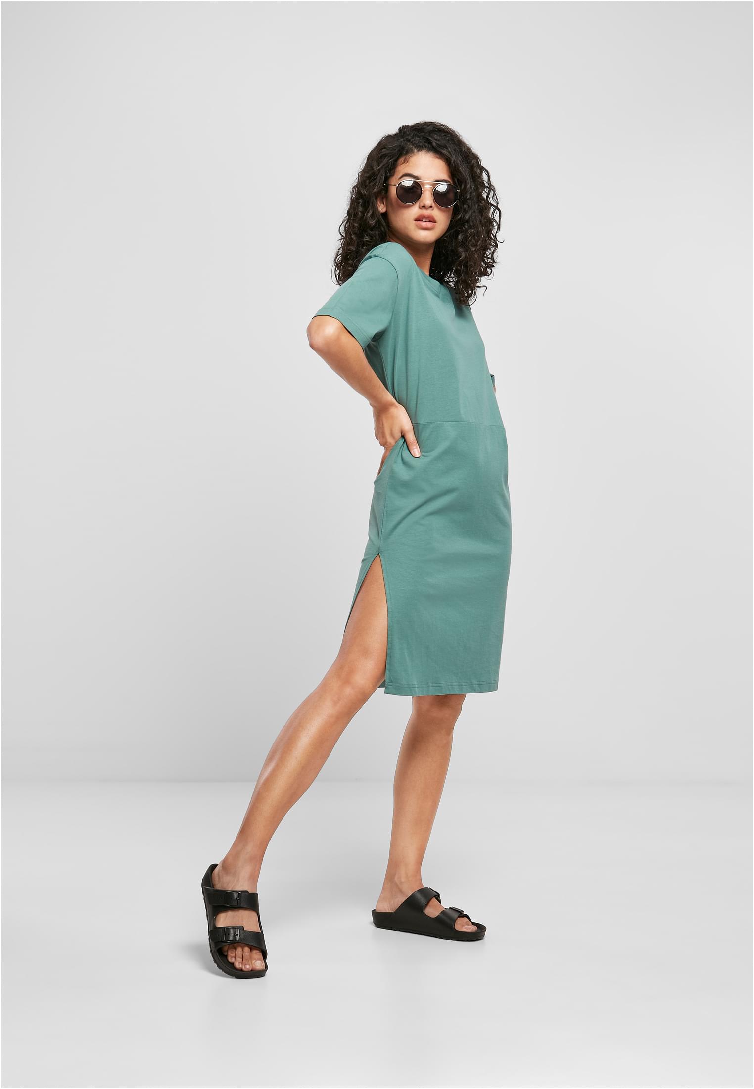 Ladies Organic Oversized Slit Tee Dress paleleaf 5XL - variant image 4