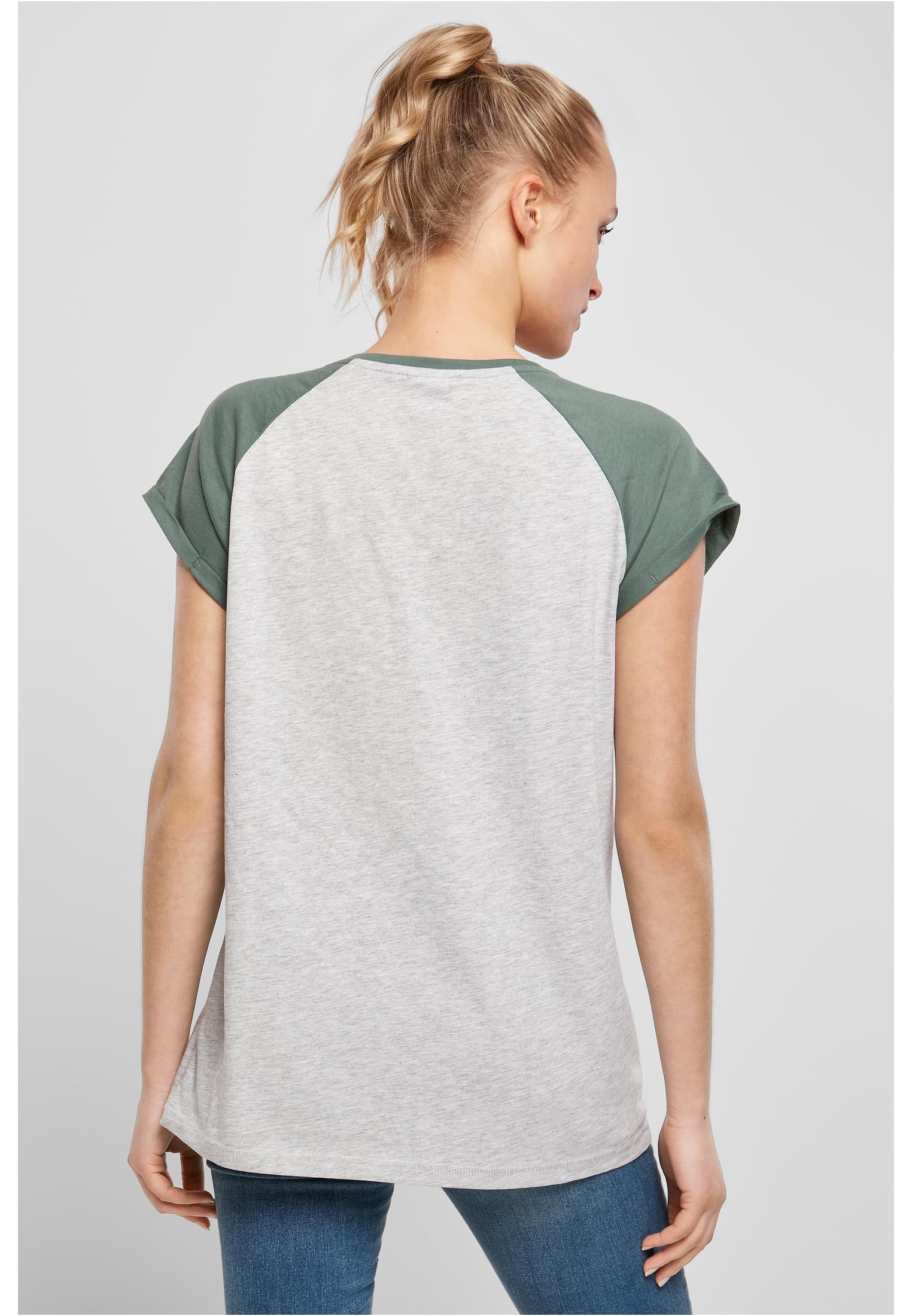T-shirt contrastées femmes Raglan gris clair/paleleaf 3XL
 - variant image 2