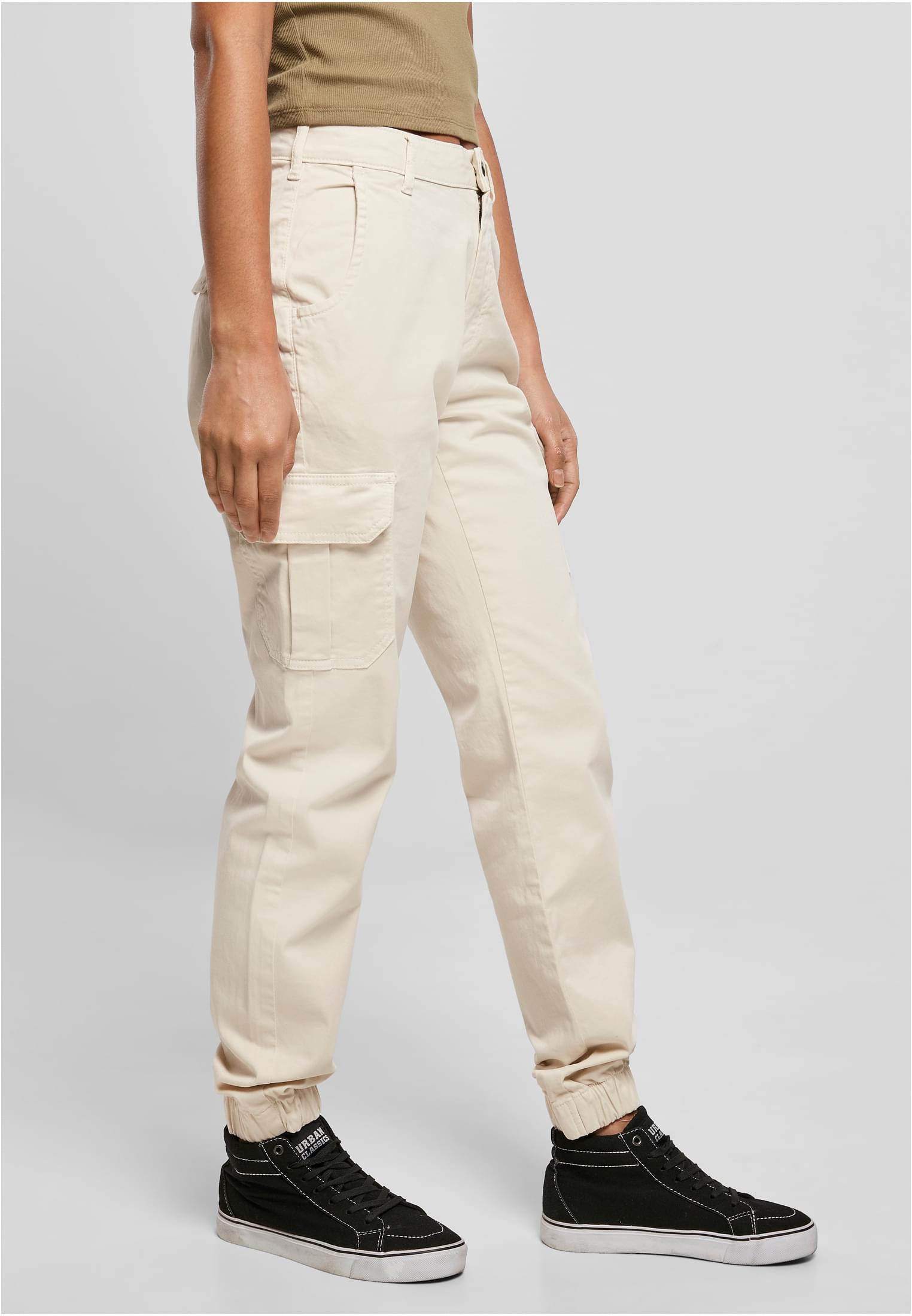 Ladies High Waist Cargo Pants whitesand 26 - variant image 3