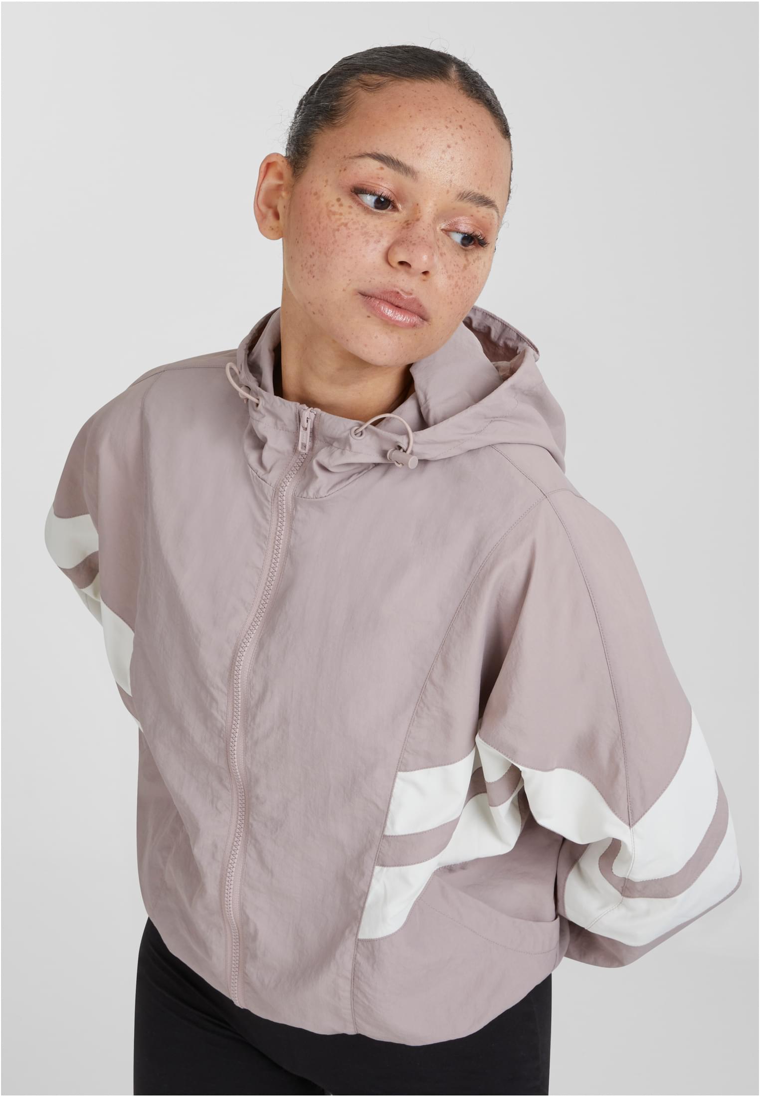 Ladies Crinkle Batwing Jacket duskrose/whitesand 3XL - variant image 4