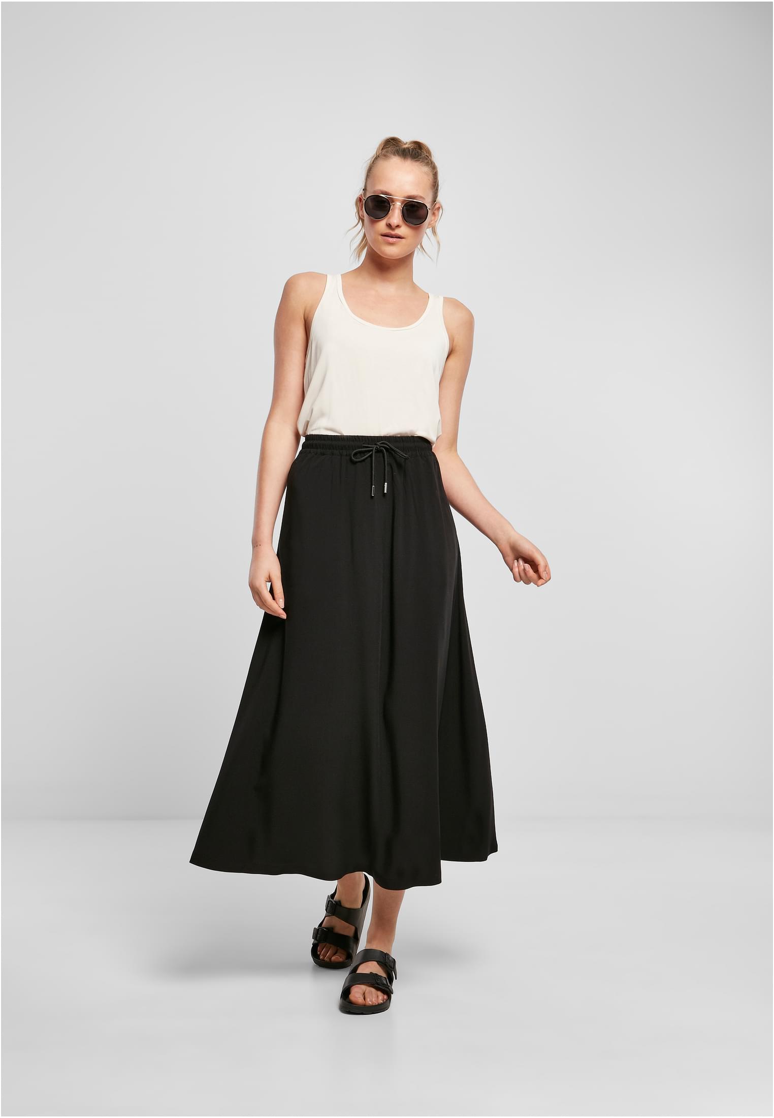 Ladies Viscose Midi Skirt black 3XL - variant image 4