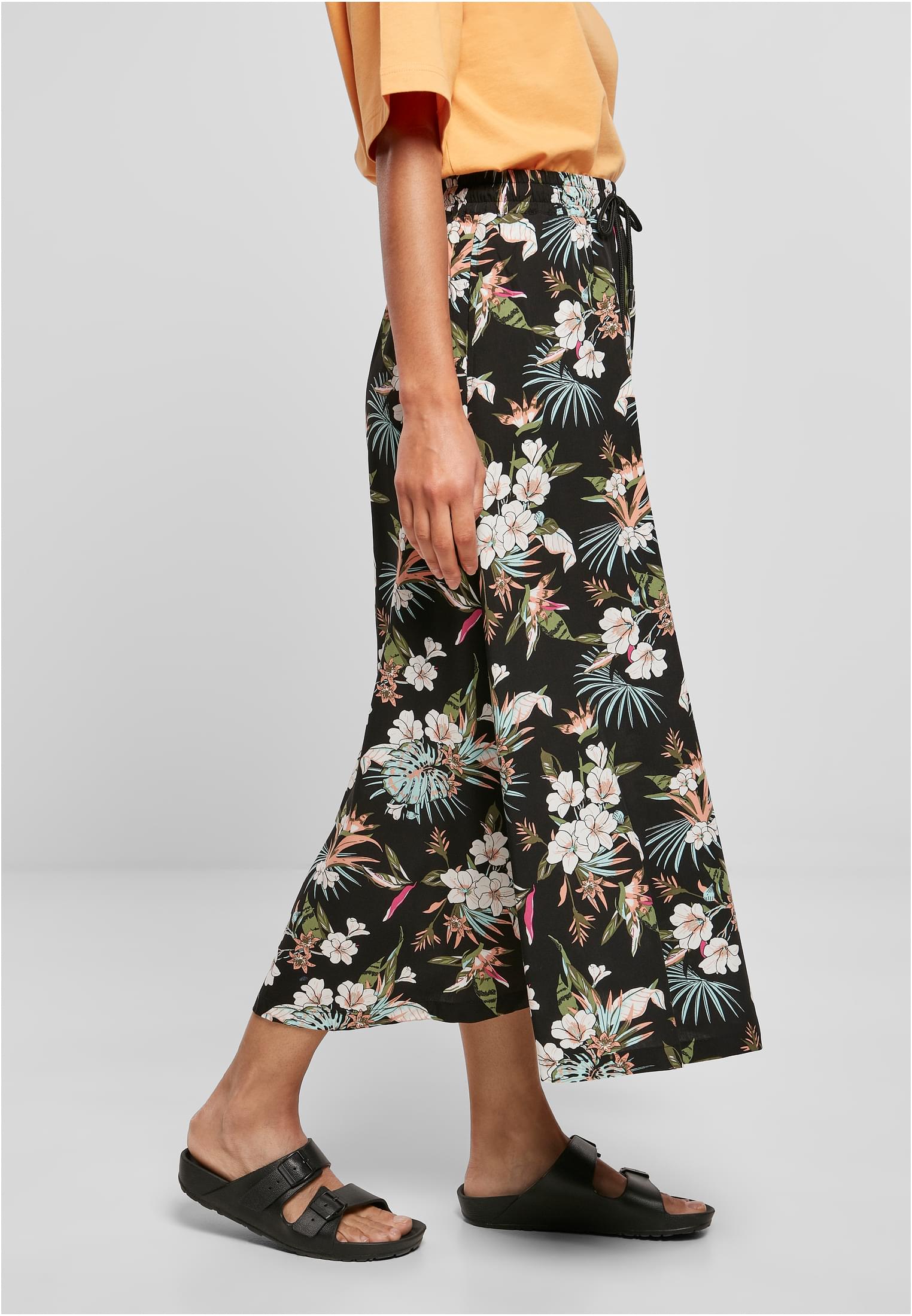 Ladies Viscose Midi Skirt black tropical 3XL - variant image 3