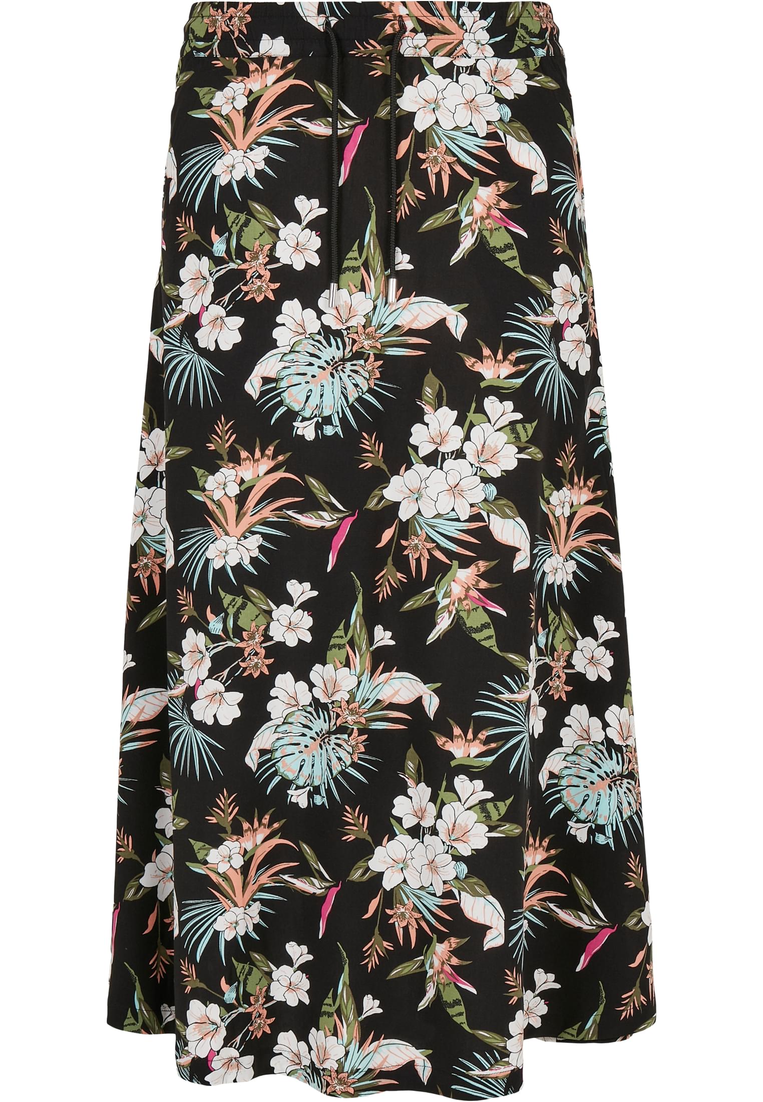 Ladies Viscose Midi Skirt black tropical 3XL - variant image 5