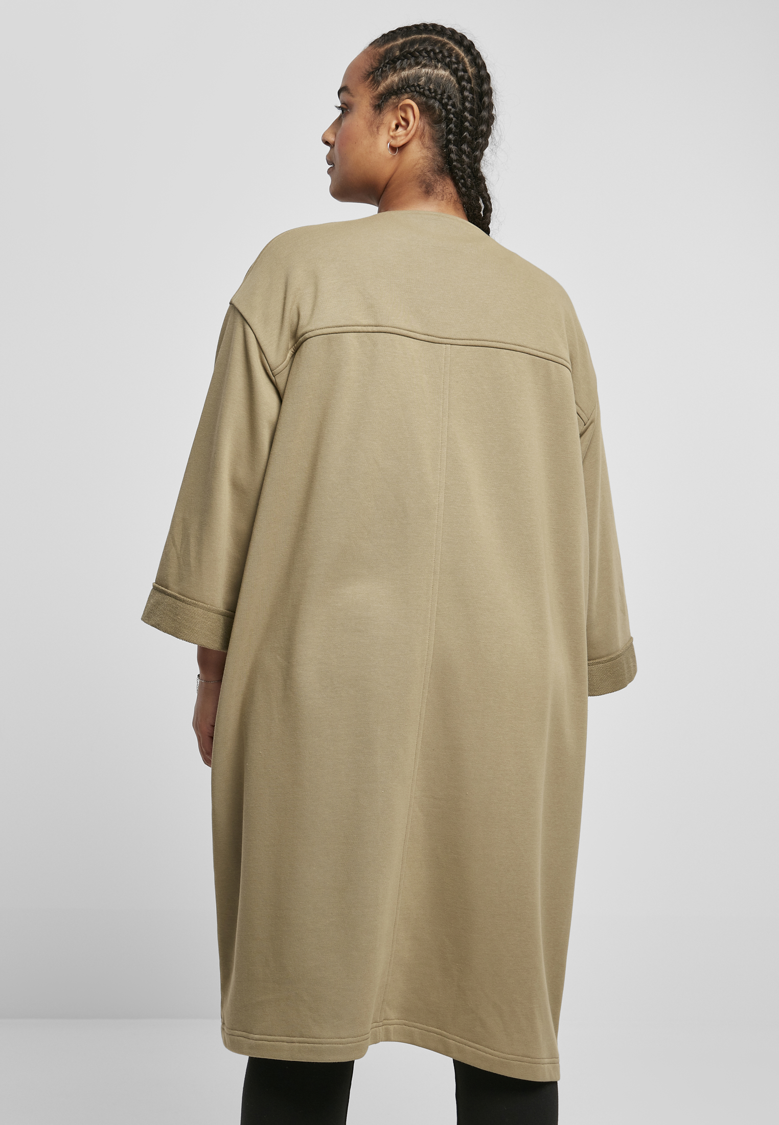 Ladies Oversized Terry Cardigan khaki 3XL - variant image 2