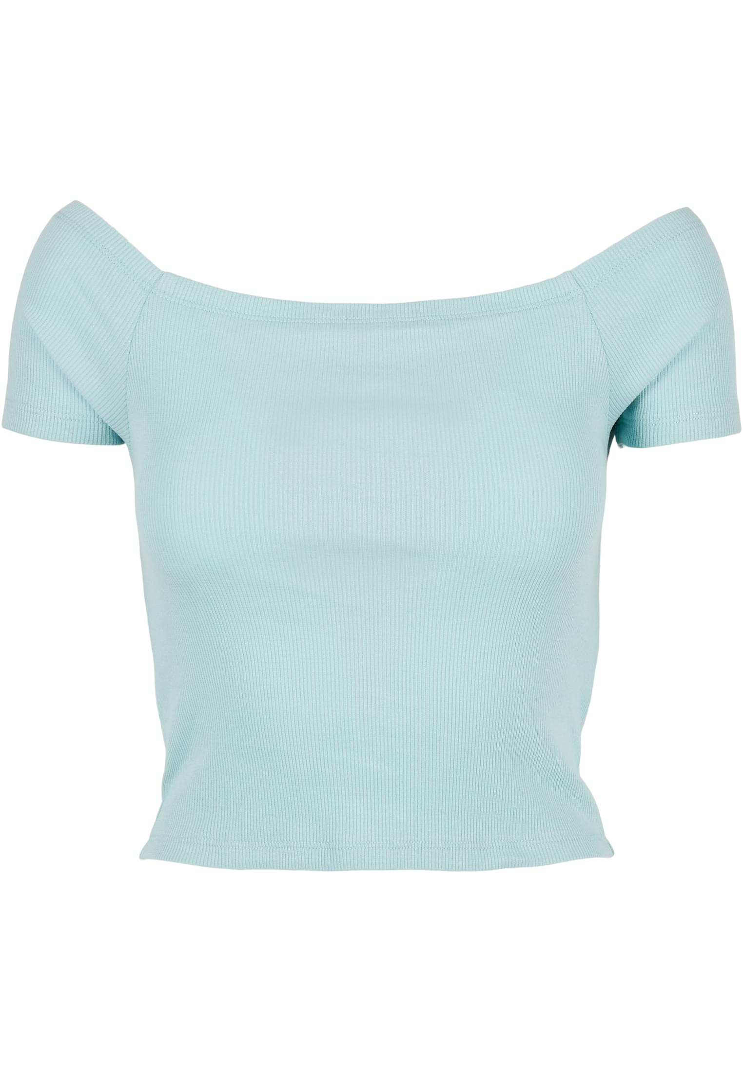 Ladies Off Shoulder Rib Tee seablue 3XL
 - variant image 5
