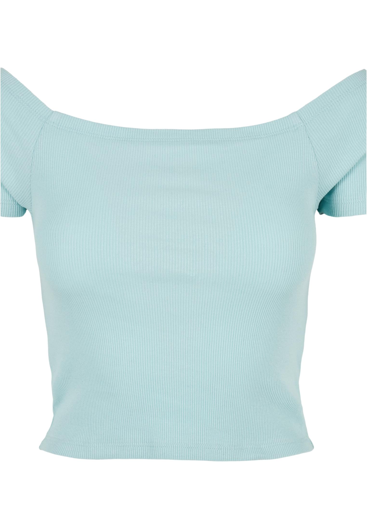 Ladies Off Shoulder Rib Tee seablue 3XL
 - variant image 7