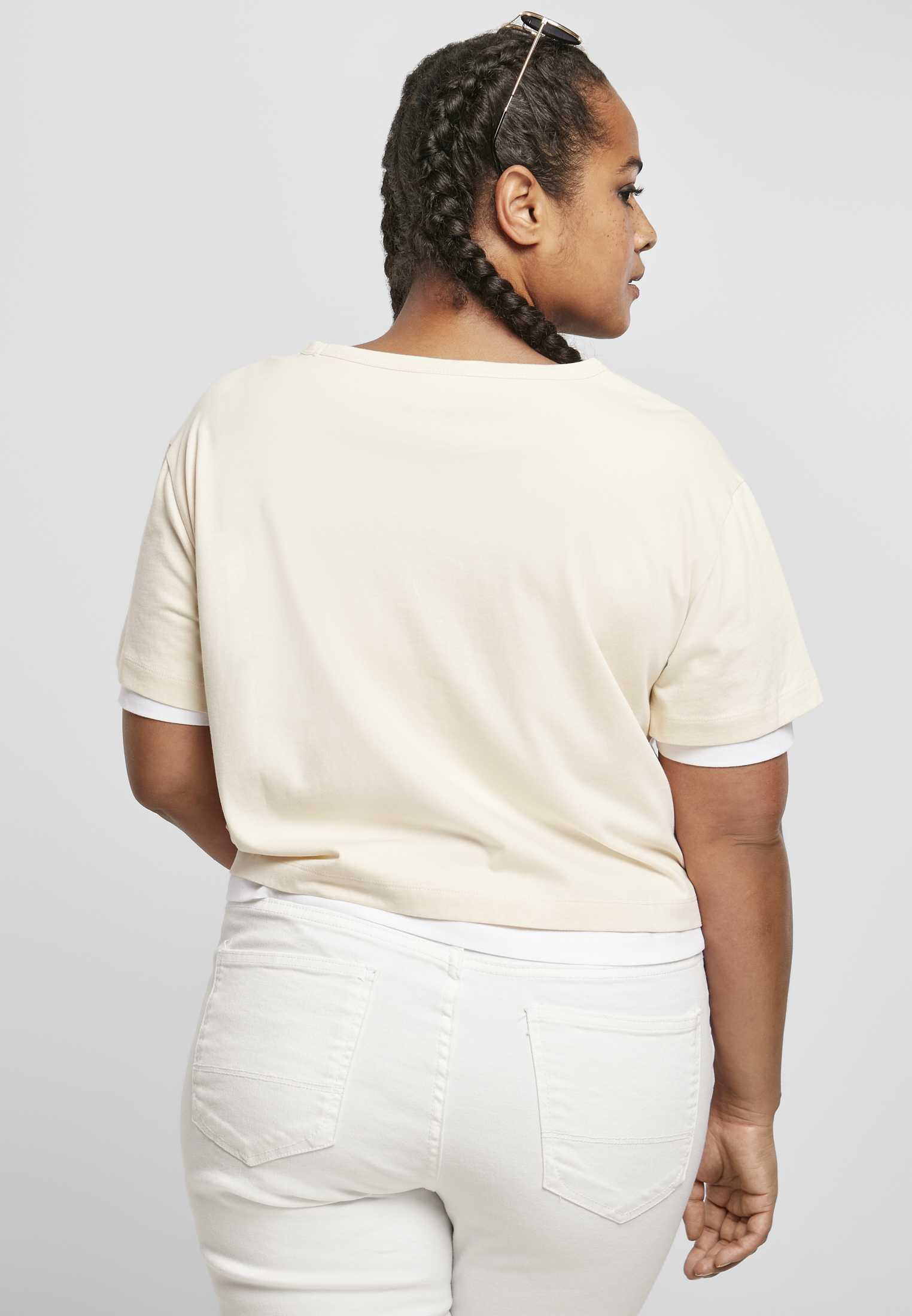 T-shirt Femme Double Doublure Blanche whitesand/blanc 3XL
 - variant image 2