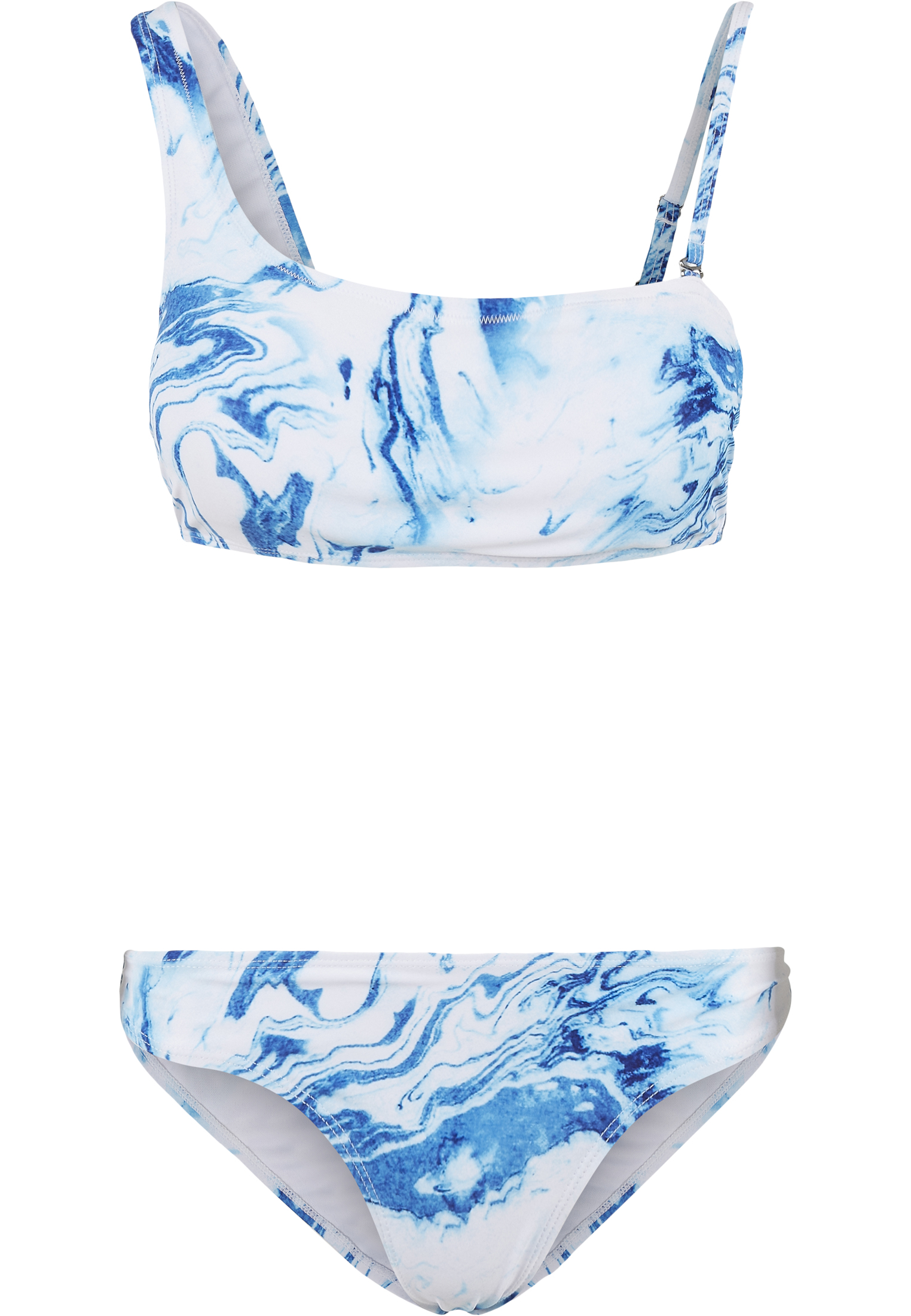 Mujeres top corto asimétrico bikini blanco océano M
 - variant image 5