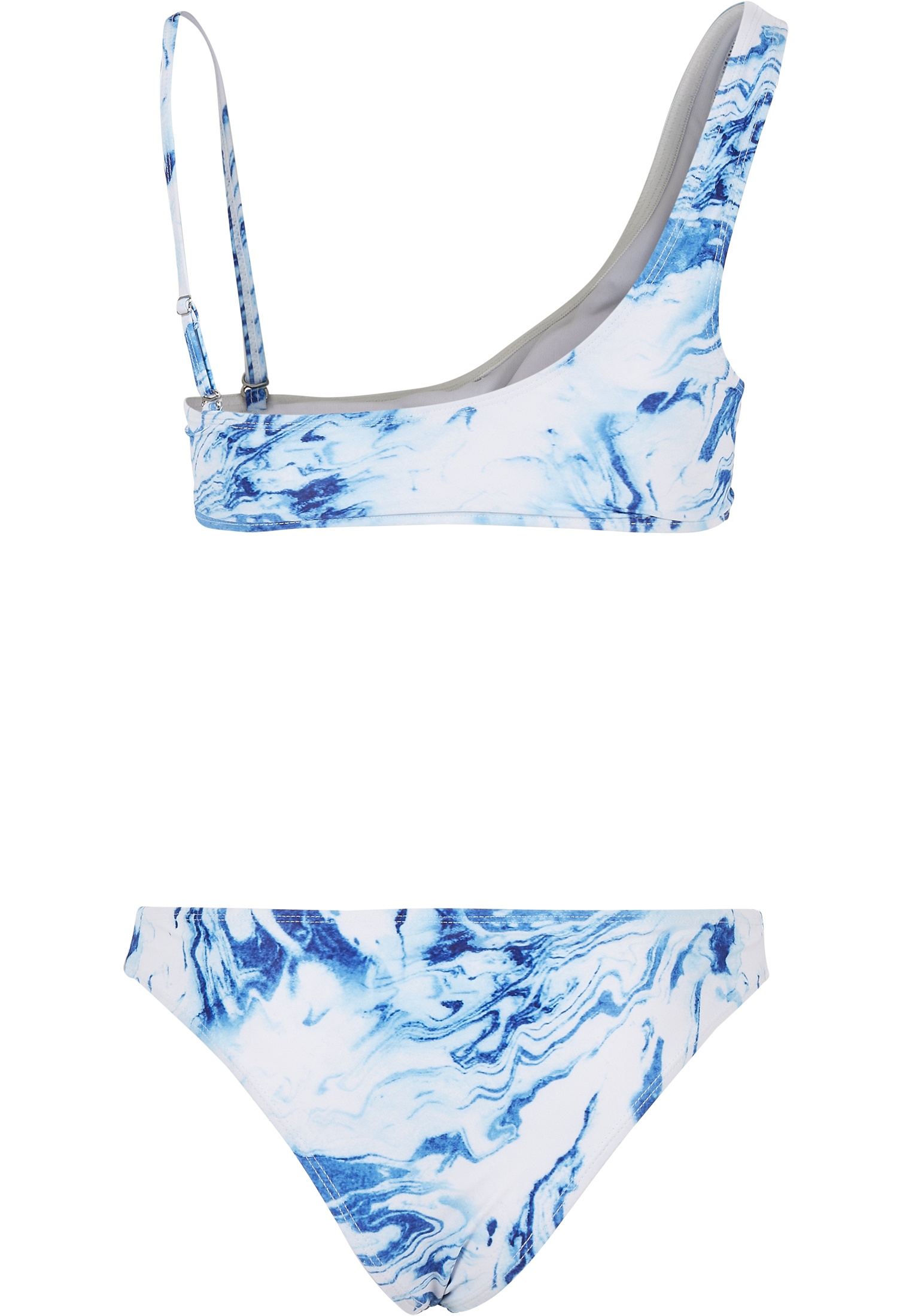 Mujeres top corto asimétrico bikini blanco océano M
 - variant image 6