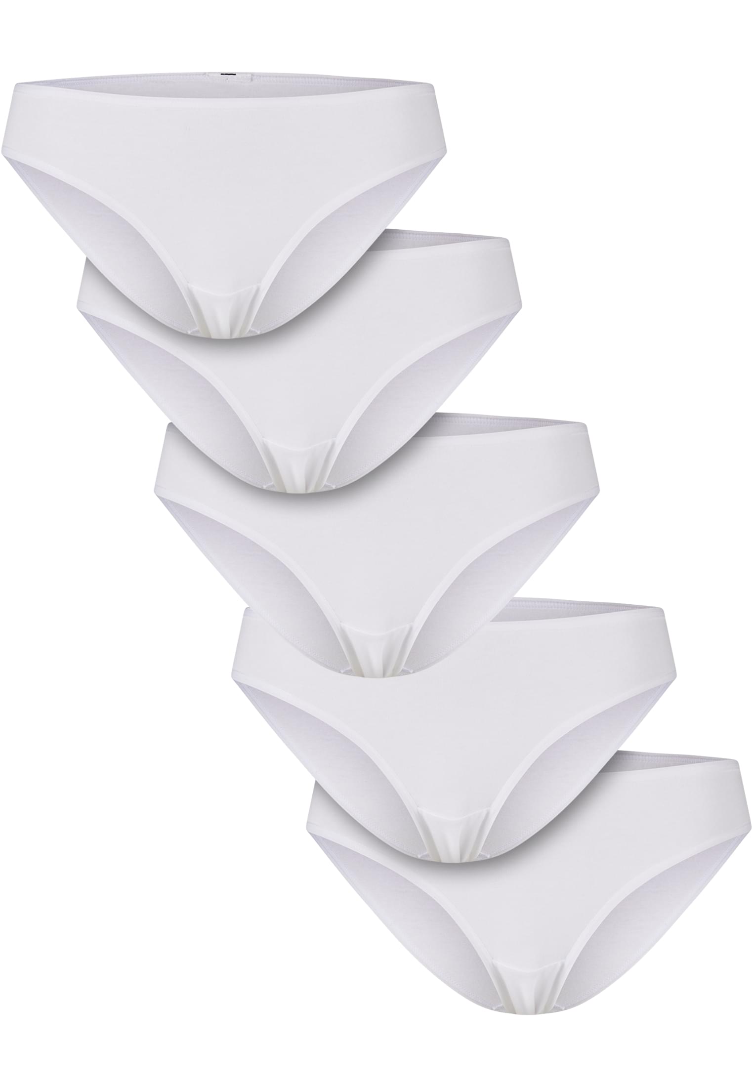 Ladies Basic Cotton Slip 5-Pack white+white+white+white+white L - variant image 4