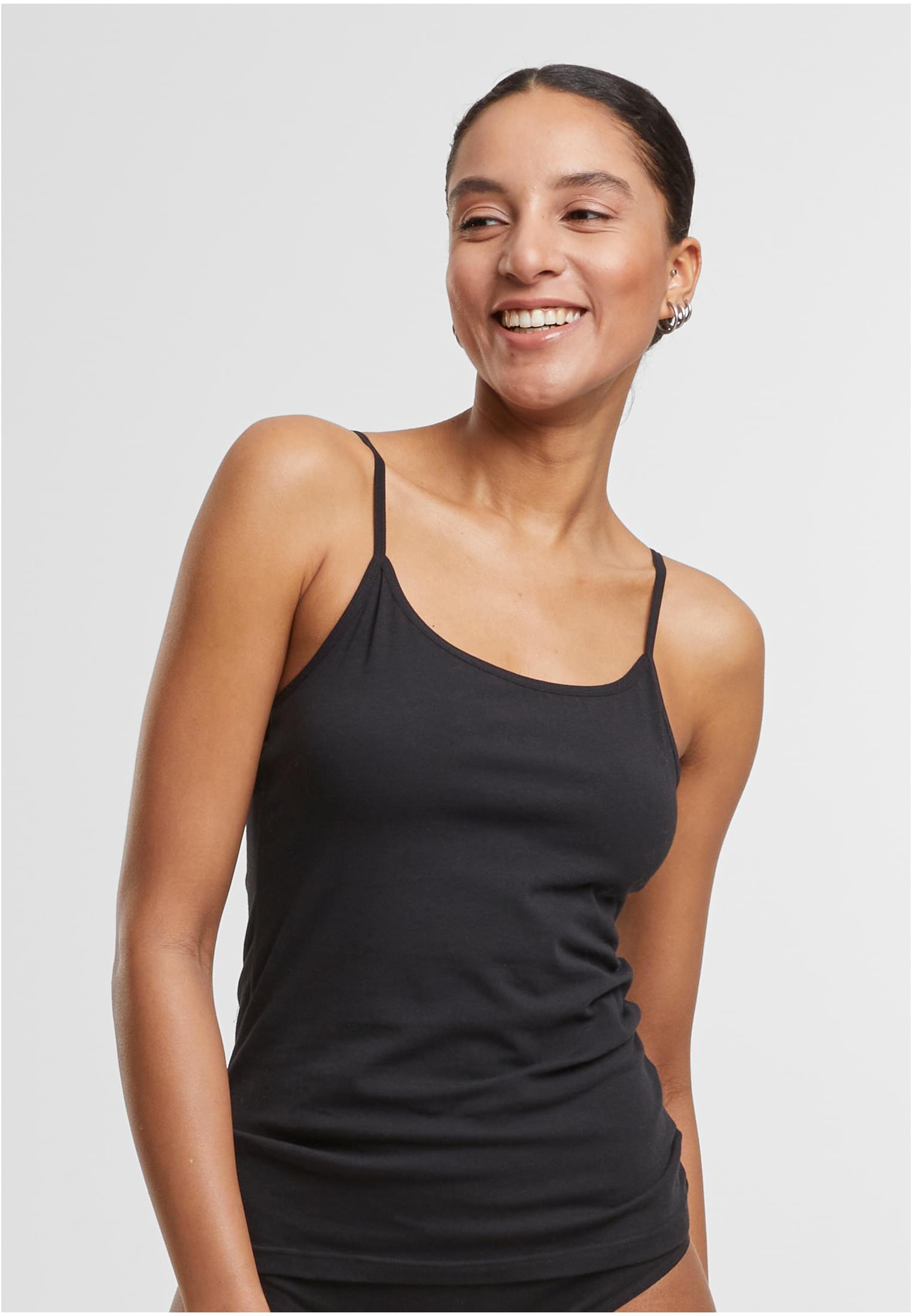 Ladies Basic Tank Top Cotton  2-Pack black+black L - variant image 1