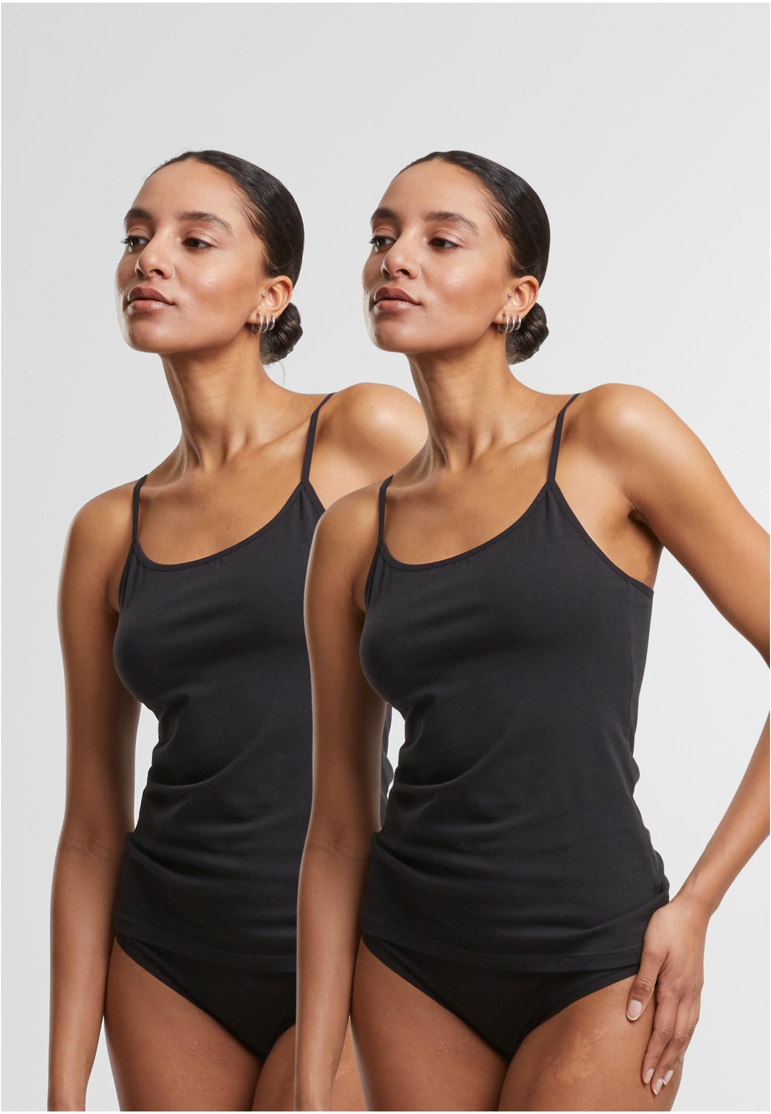 Ladies Basic Tank Top Cotton  2-Pack black+black L - alternate variant 3