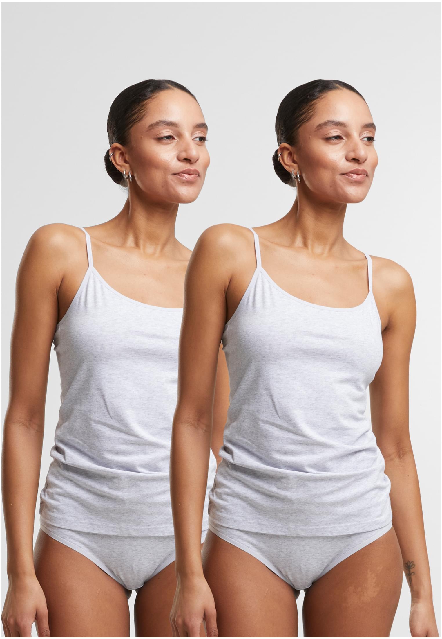 Ladies Basic Tank Top Cotton  2-Pack heathergrey+heathergrey L - alternate variant 4