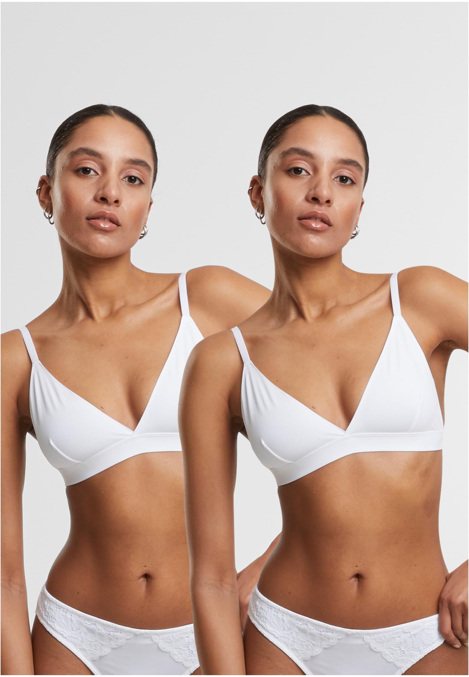 Ladies Basic unpadded Bra 2-Pack white+white L - alternate variant 2