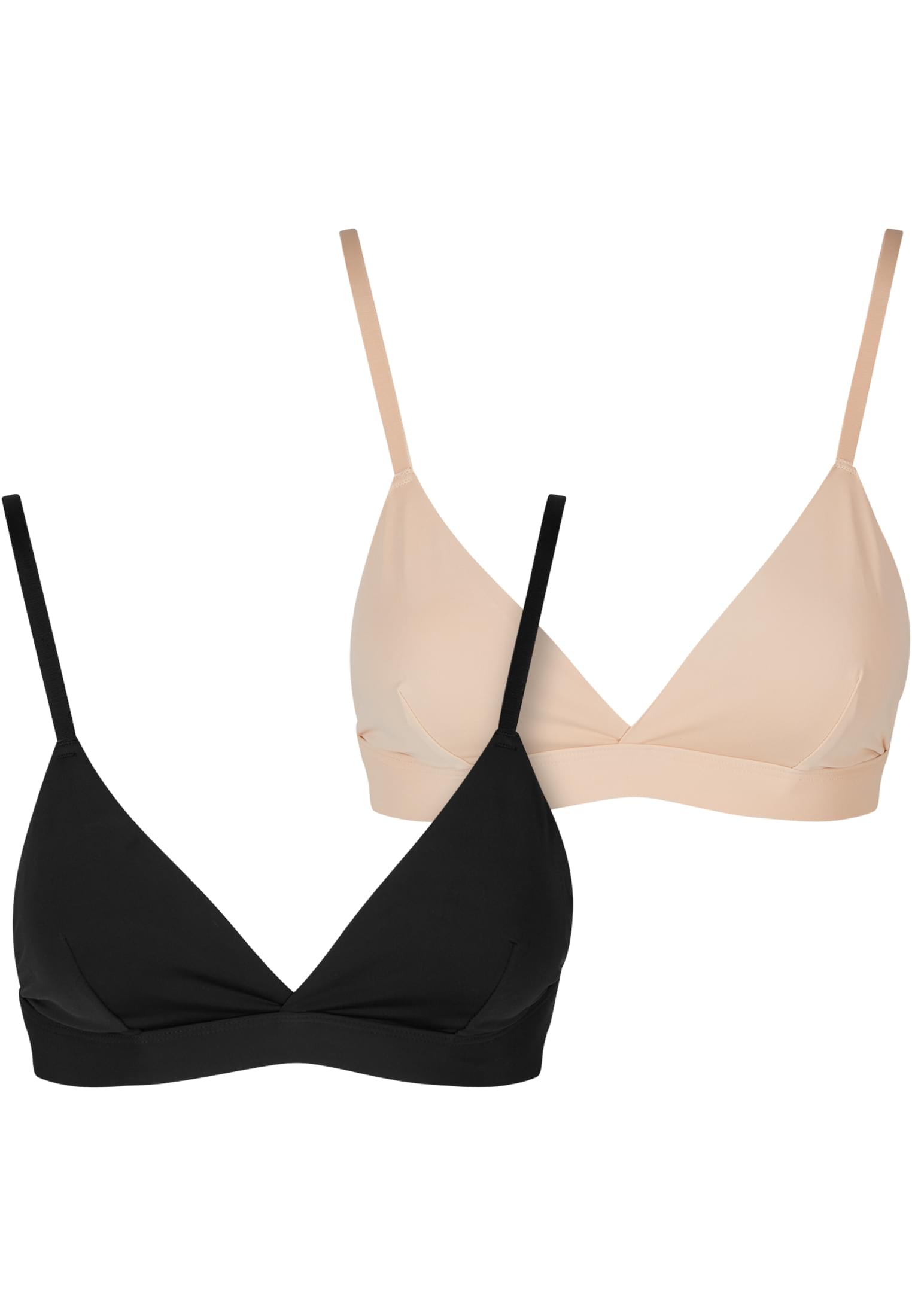 Ladies Basic unpadded Bra 2-Pack black+nude L - variant image 4