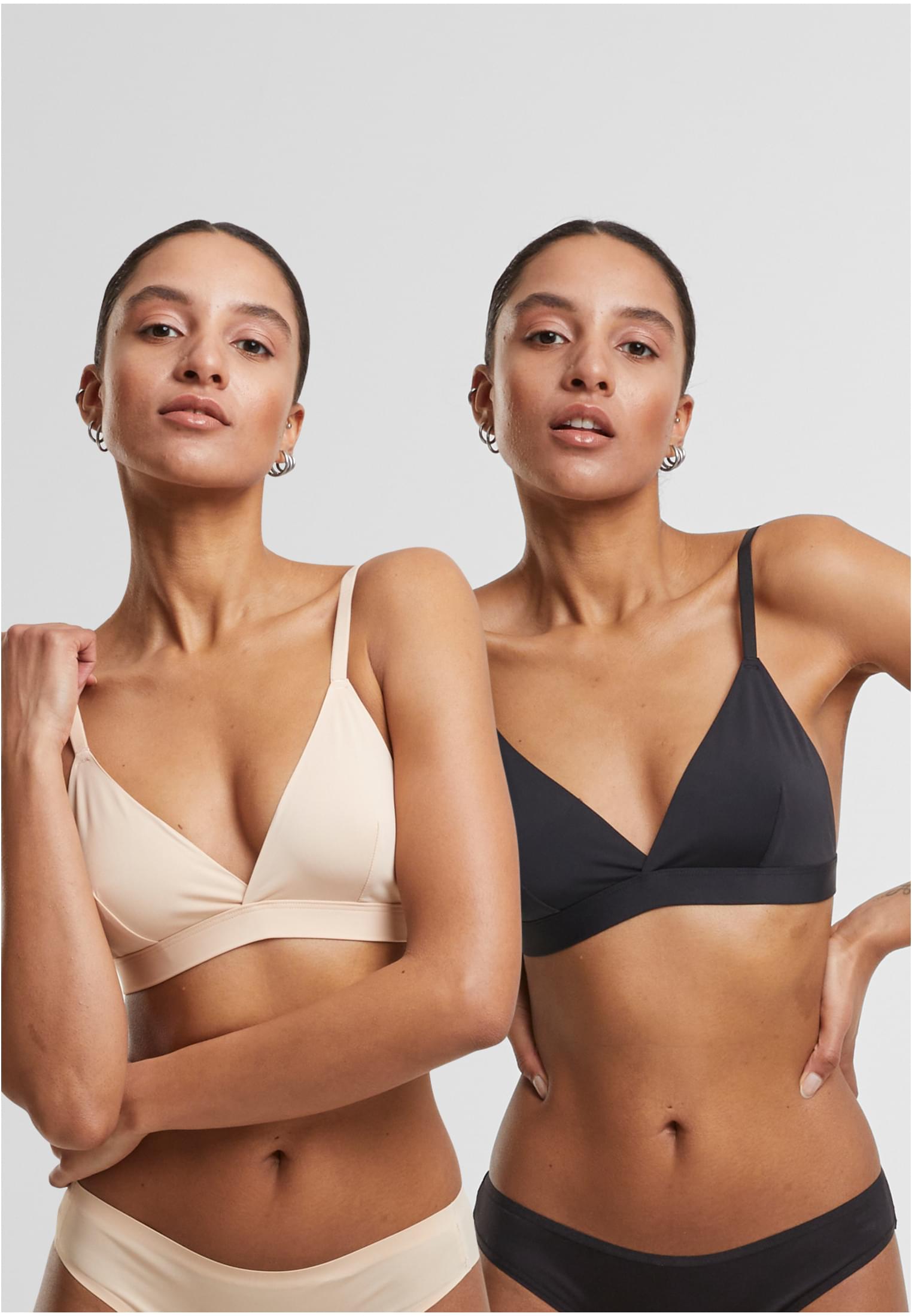 Ladies Basic unpadded Bra 2-Pack black+nude L - alternate variant 5