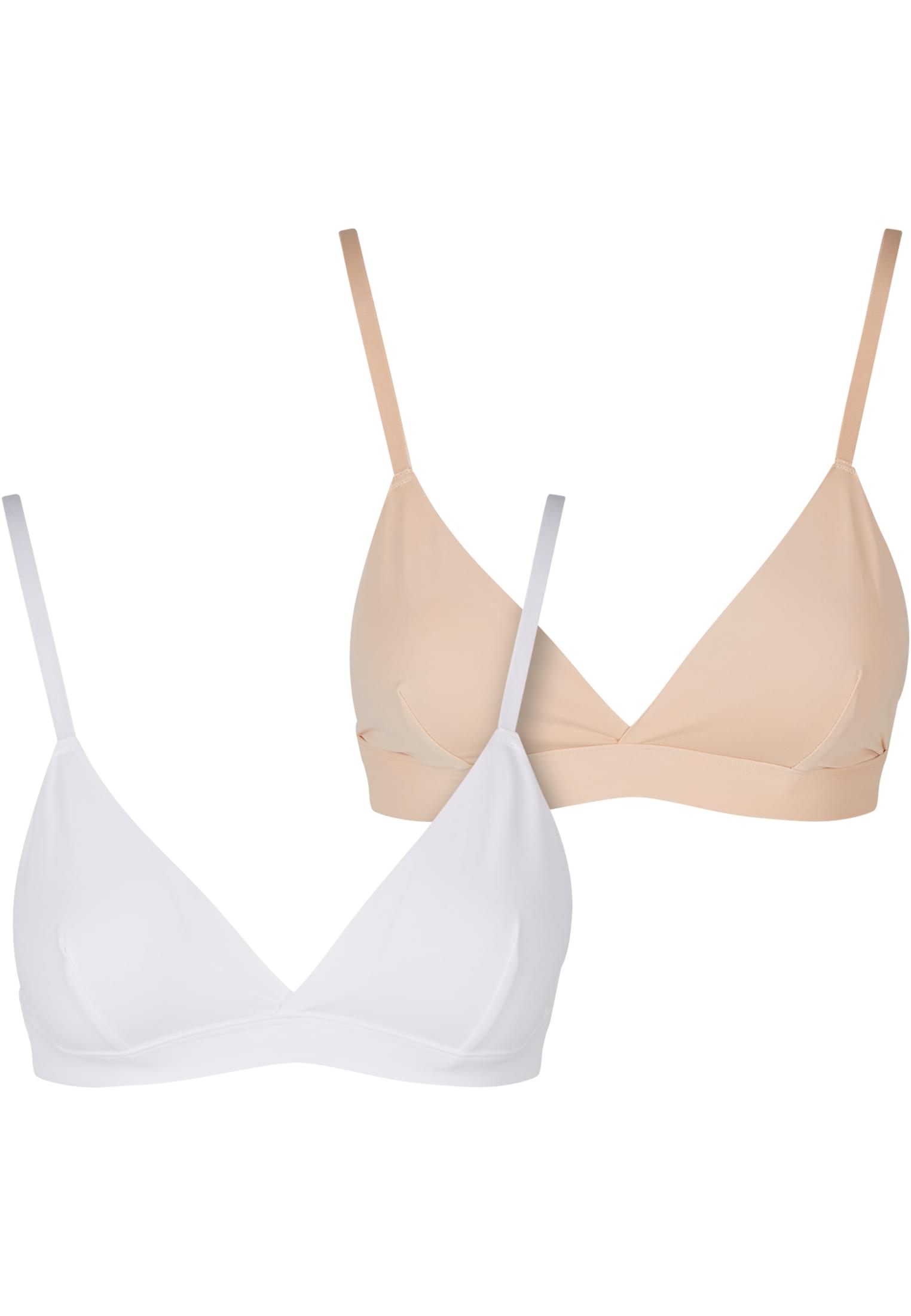 Ladies Basic unpadded Bra 2-Pack white+nude L - variant image 1