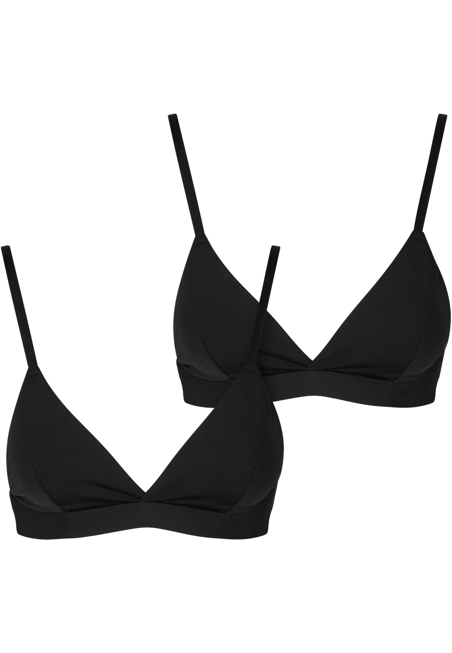 Ladies Basic unpadded Bra 2-Pack black+black L - variant image 1