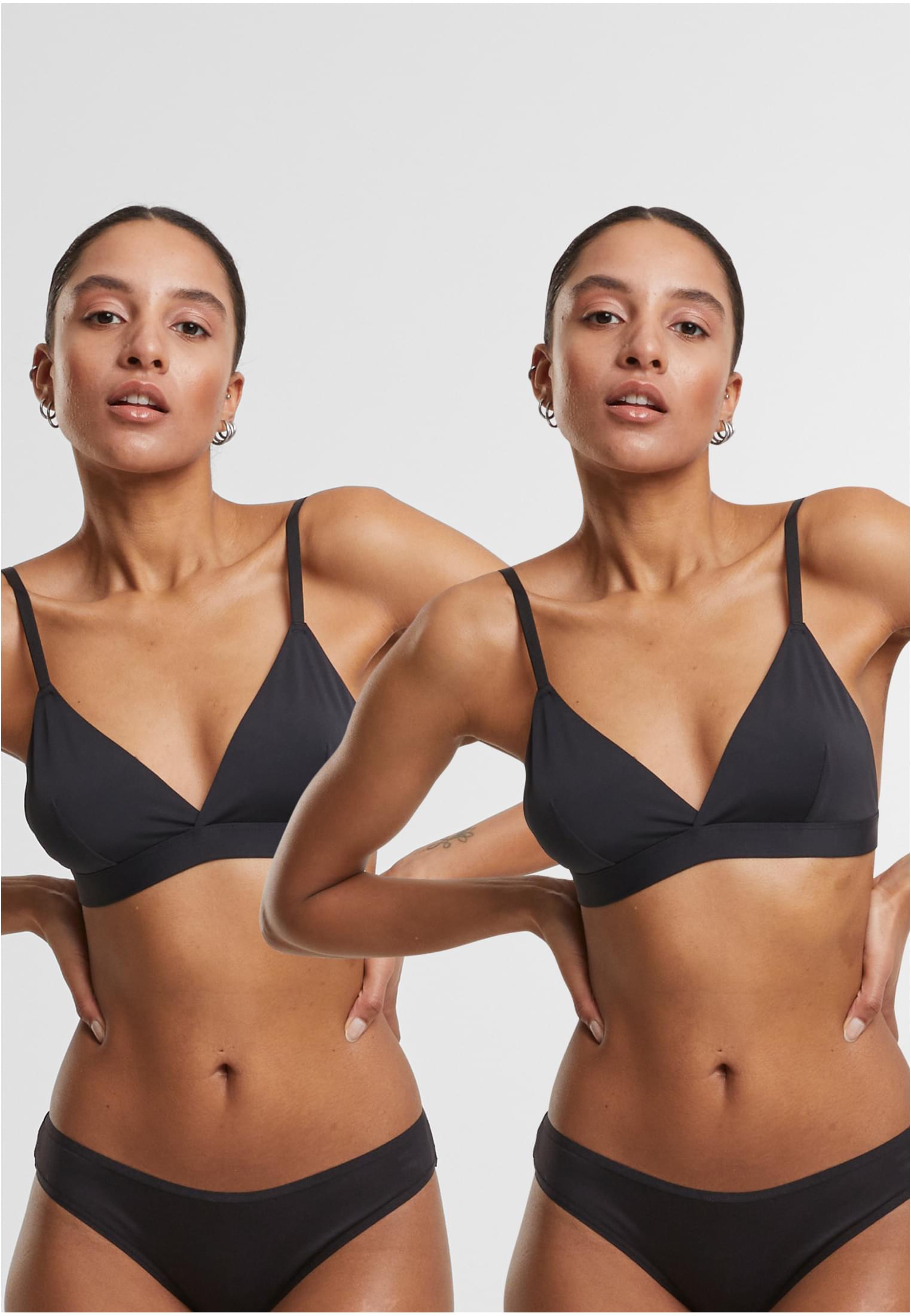 Ladies Basic unpadded Bra 2-Pack black+black L - alternate variant 3