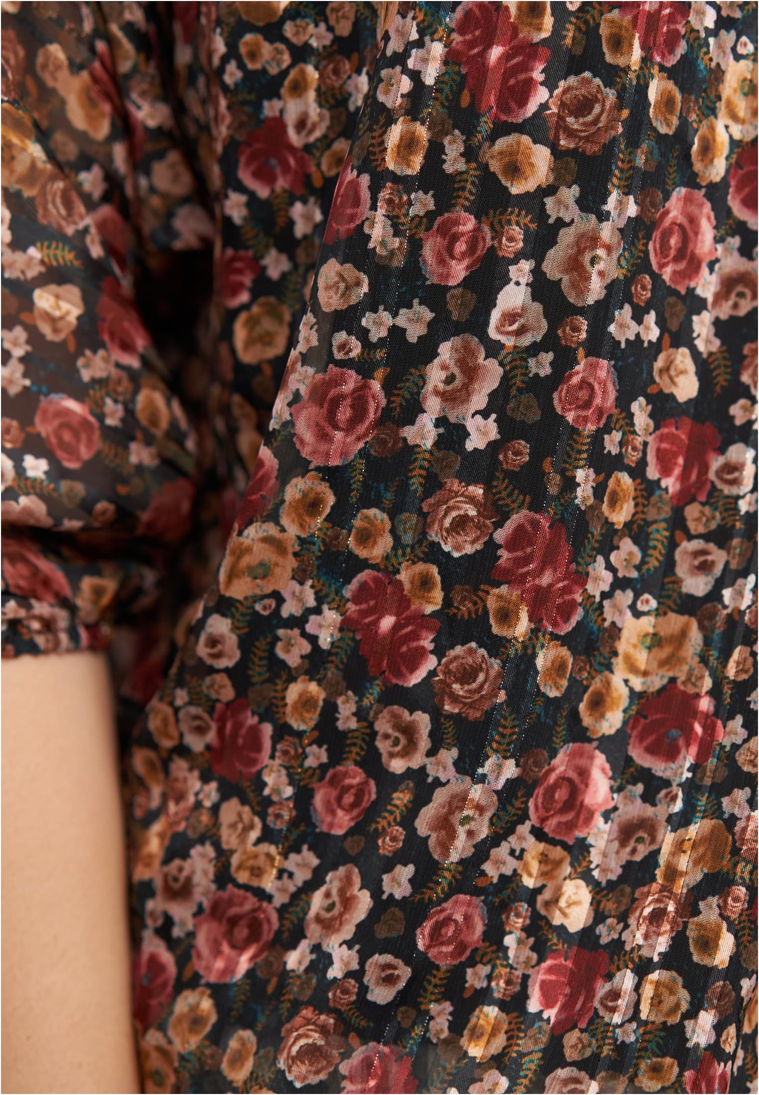 3/4 Arm Lurex Bluse mit Rosen Print 2-lagig - related product back image 7