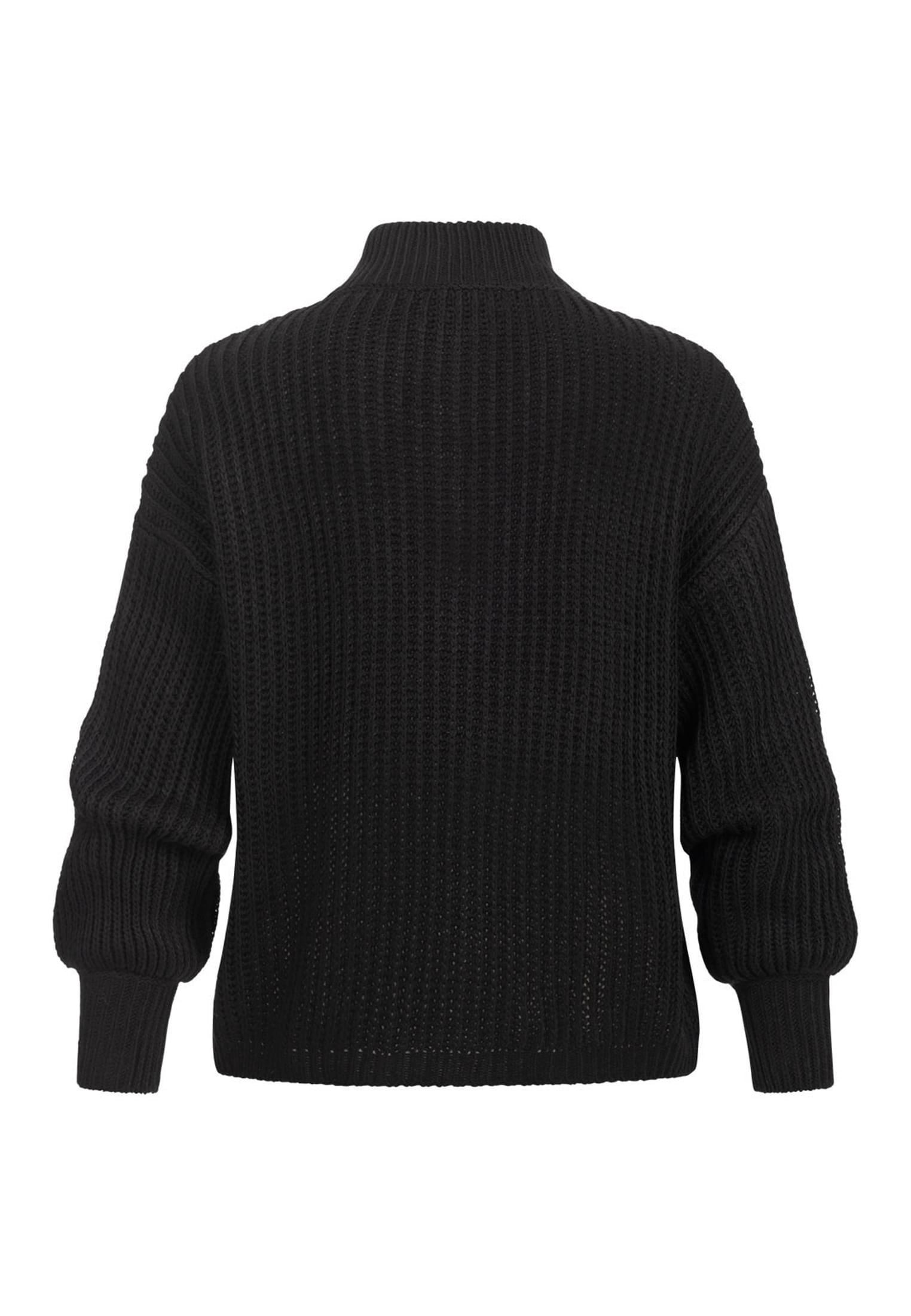 Pullover mit Stehrollkragen und V-Ausschnitt black L - variant image 7