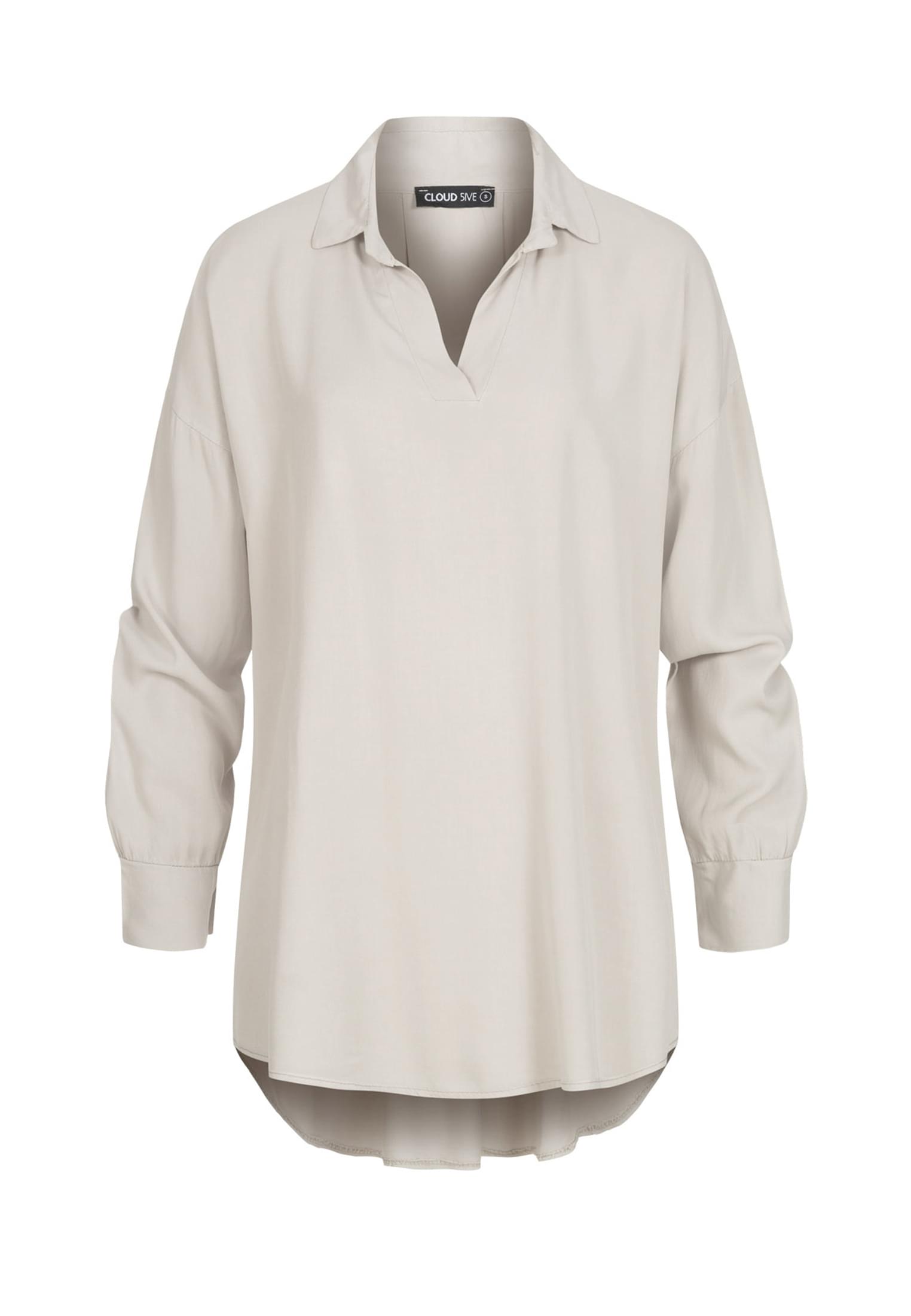 Polo V-Neck Viskose Bluse Vokuhila - related product back image 2