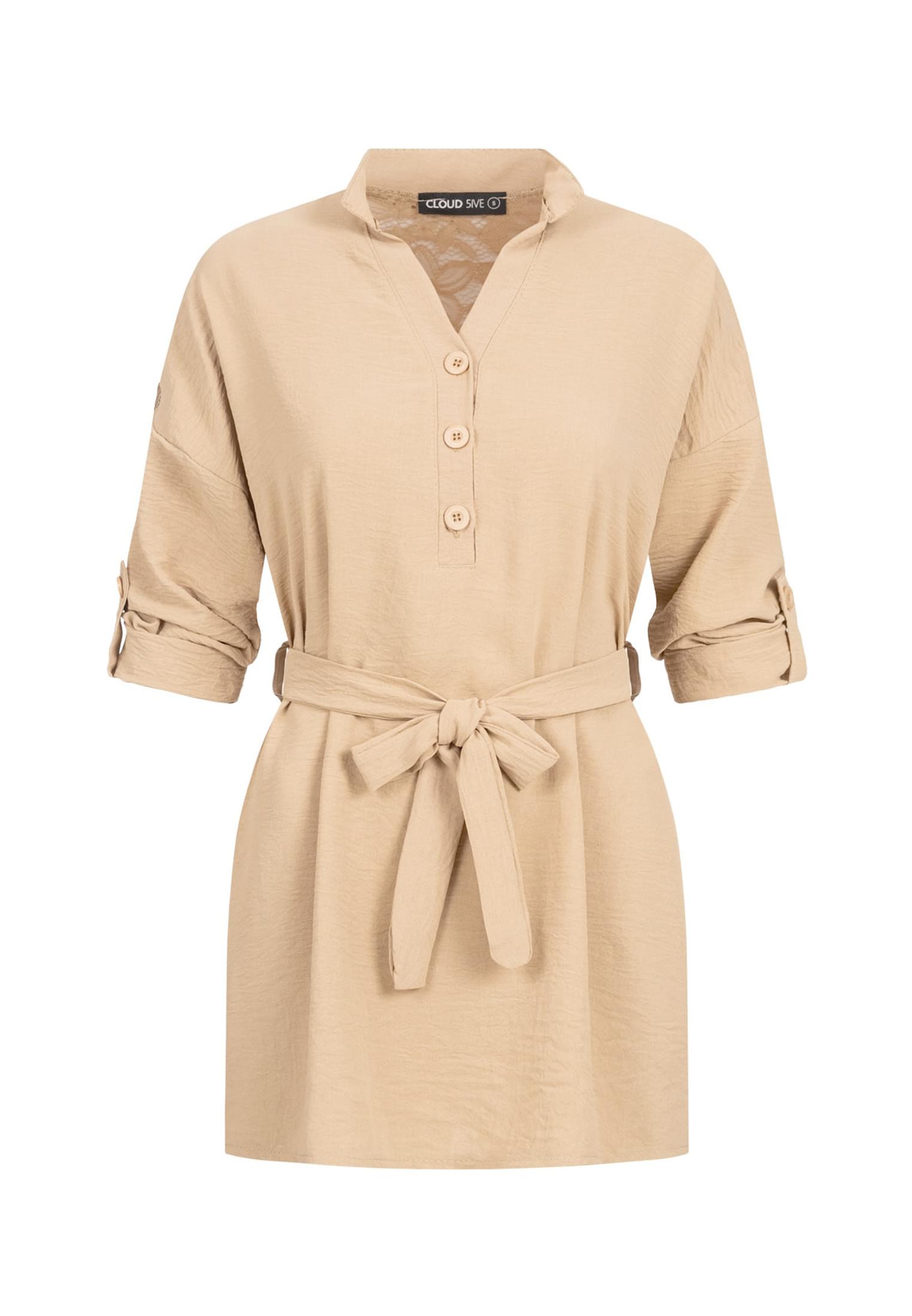 Turn-Up Kleid mit Bindedetail Tunika - related product back image 3