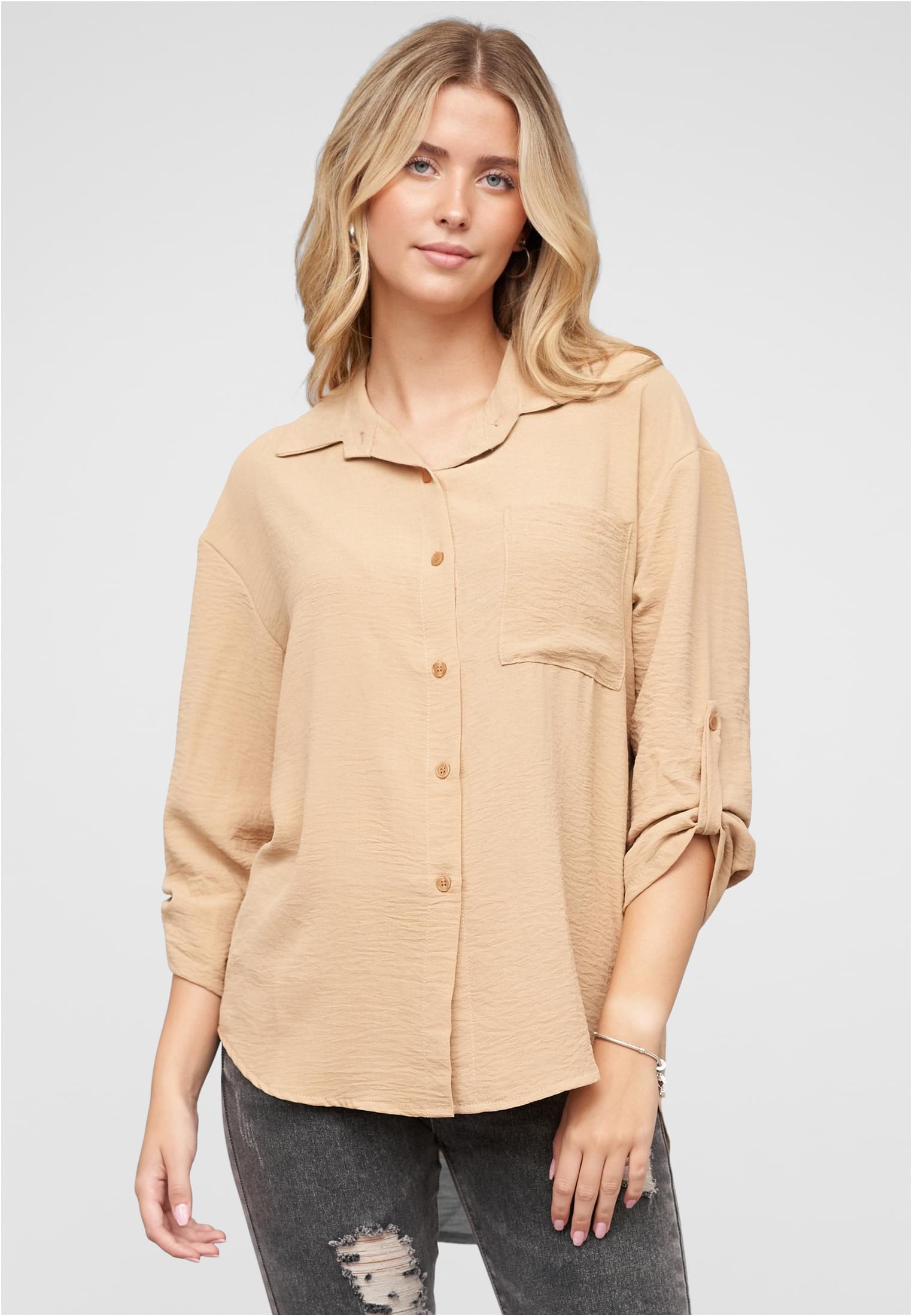 Oversized Turn-Up Bluse mit Knopfleiste - related product front image 8