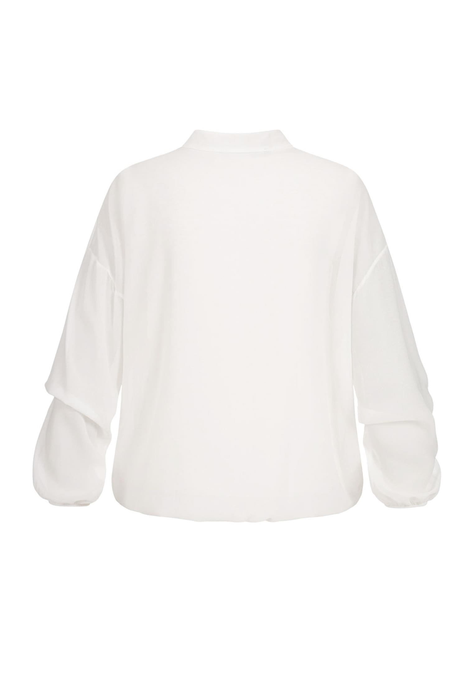 Chiffon Bluse mit Stehkragen und Bindedetail - related product back image 6