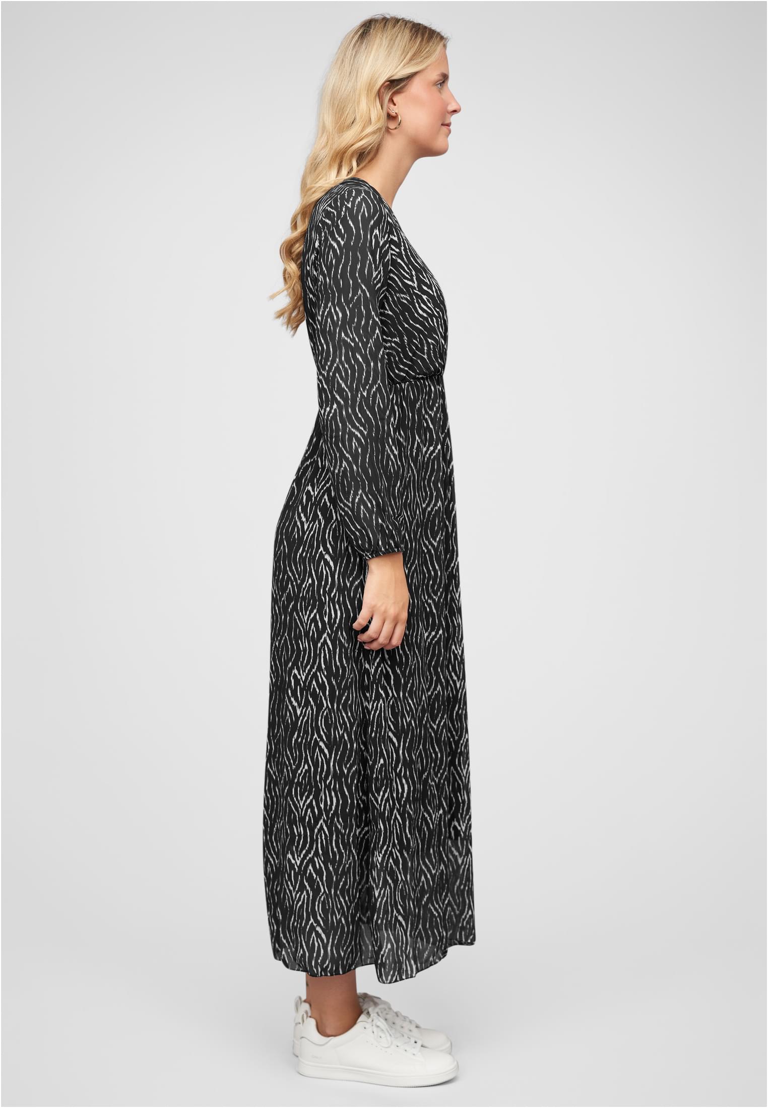 Langed Chiffon Kleid V-Neck Viskoseeinsatz - related product back image 4