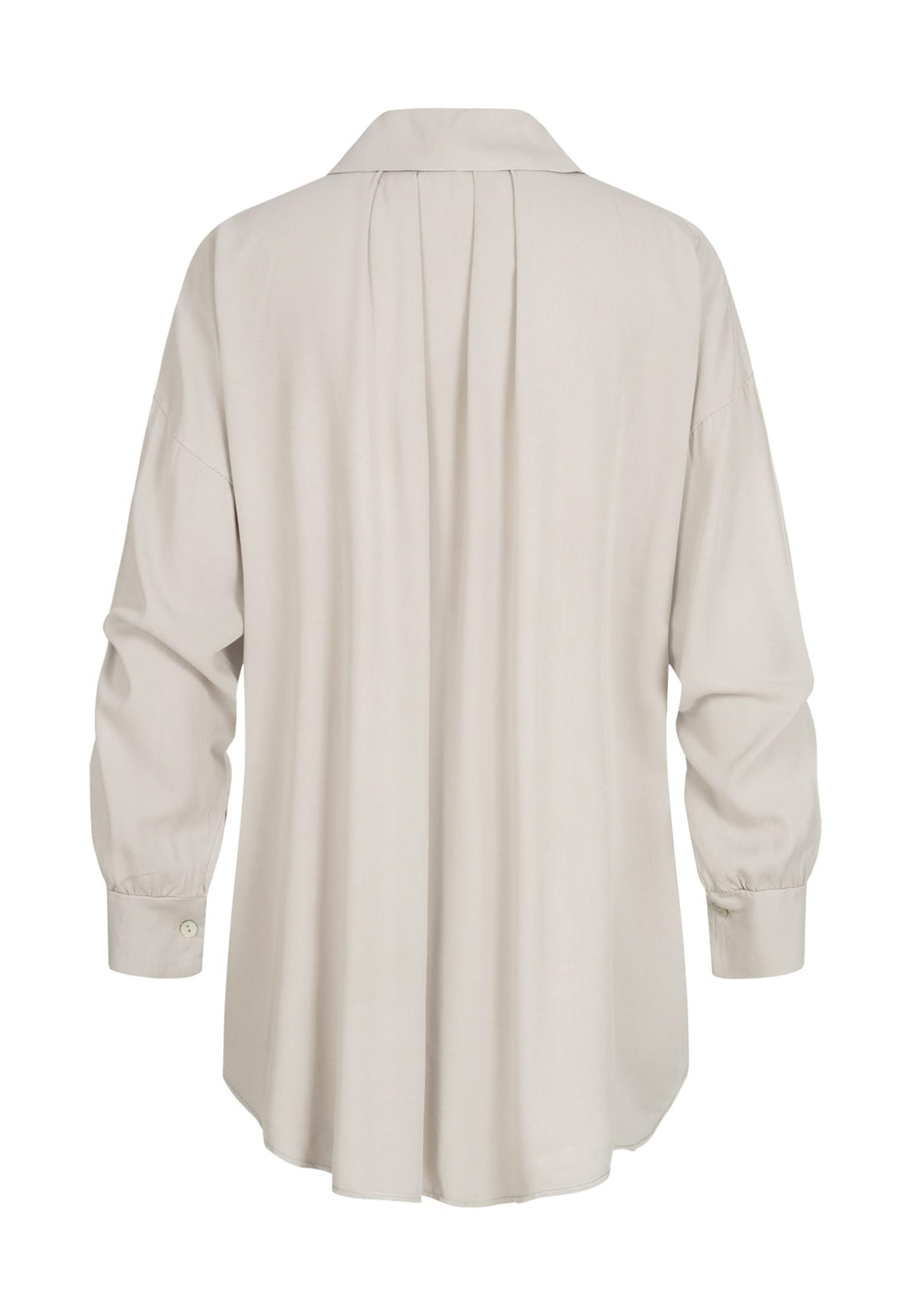 Polo V-Neck Viskose Bluse Vokuhila grey L - variant image 7