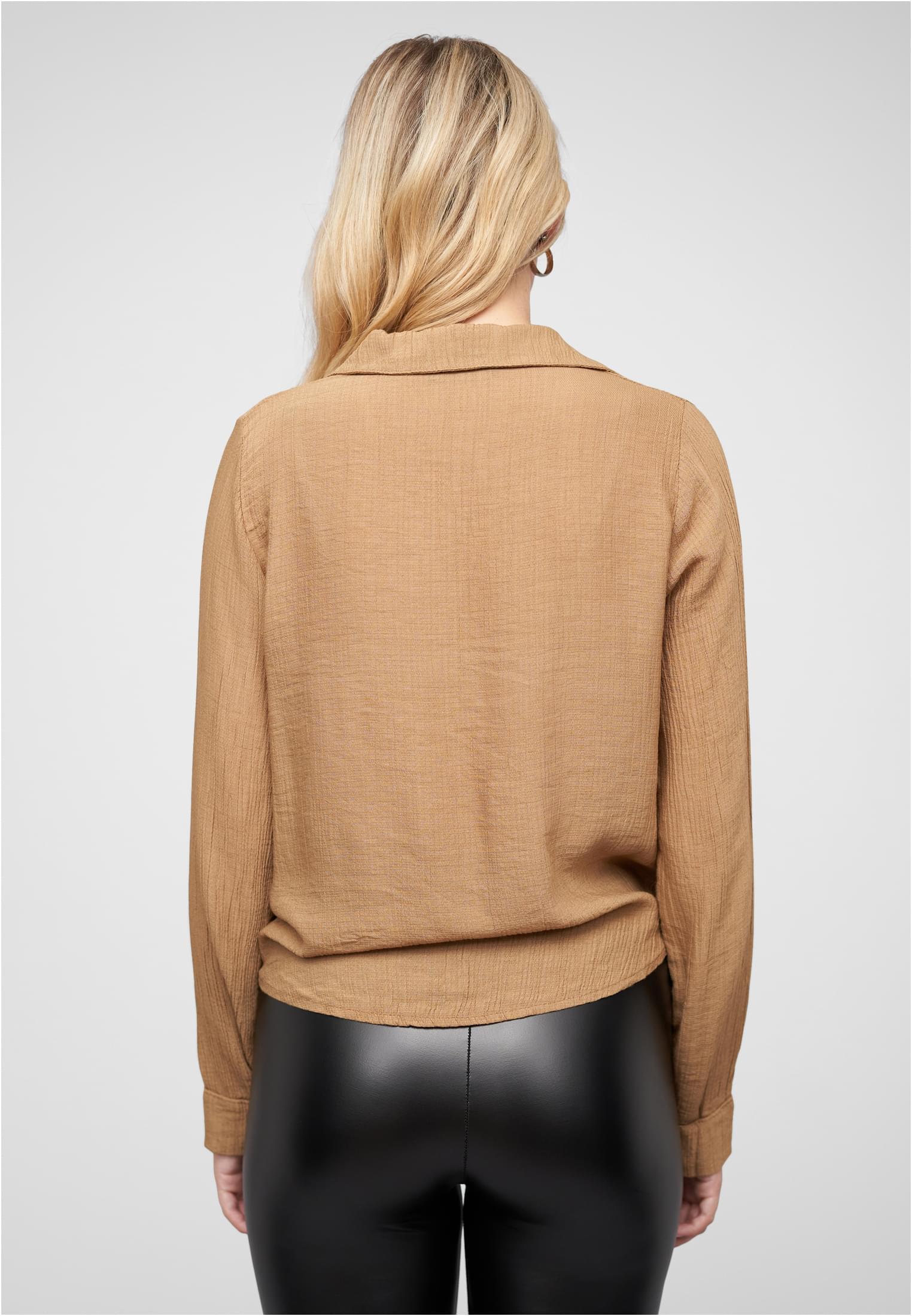 Viskose Strukturbluse mit Bindedetail vorne - related product back image 10