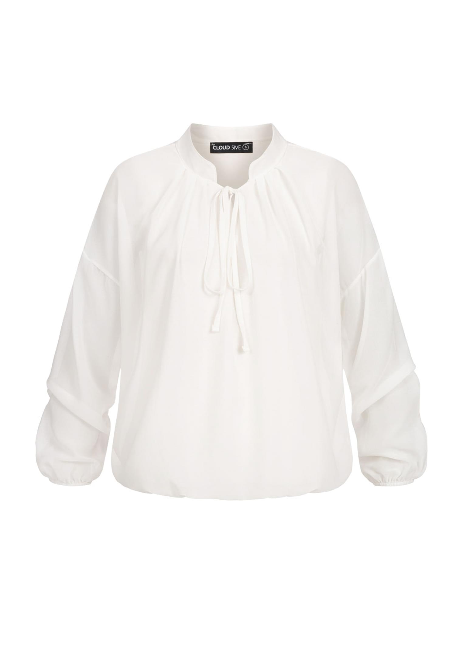 Chiffon Bluse mit Stehkragen und Bindedetail white L - variant image 6