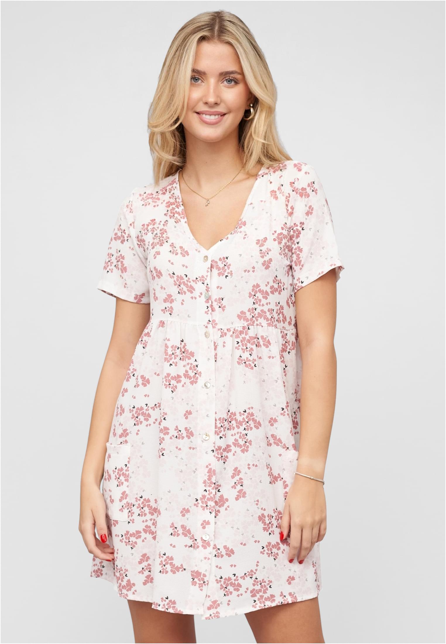 Kleid mit Knopfleiste 2-Pocket white L - alternate variant 1