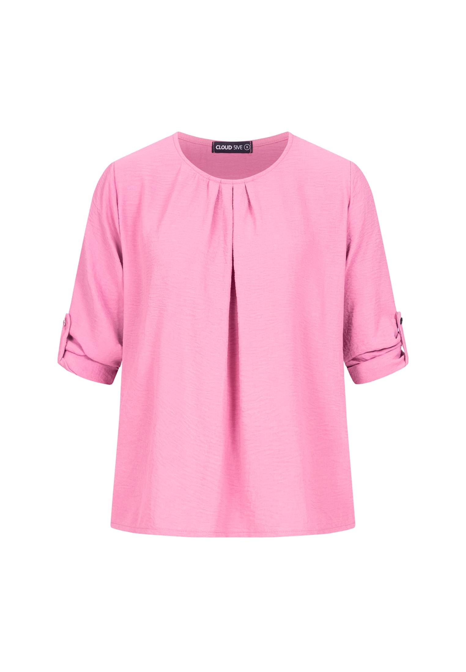 Turn-Up Blusen Shirt mit Raffdetail am Kragen - related product back image 9