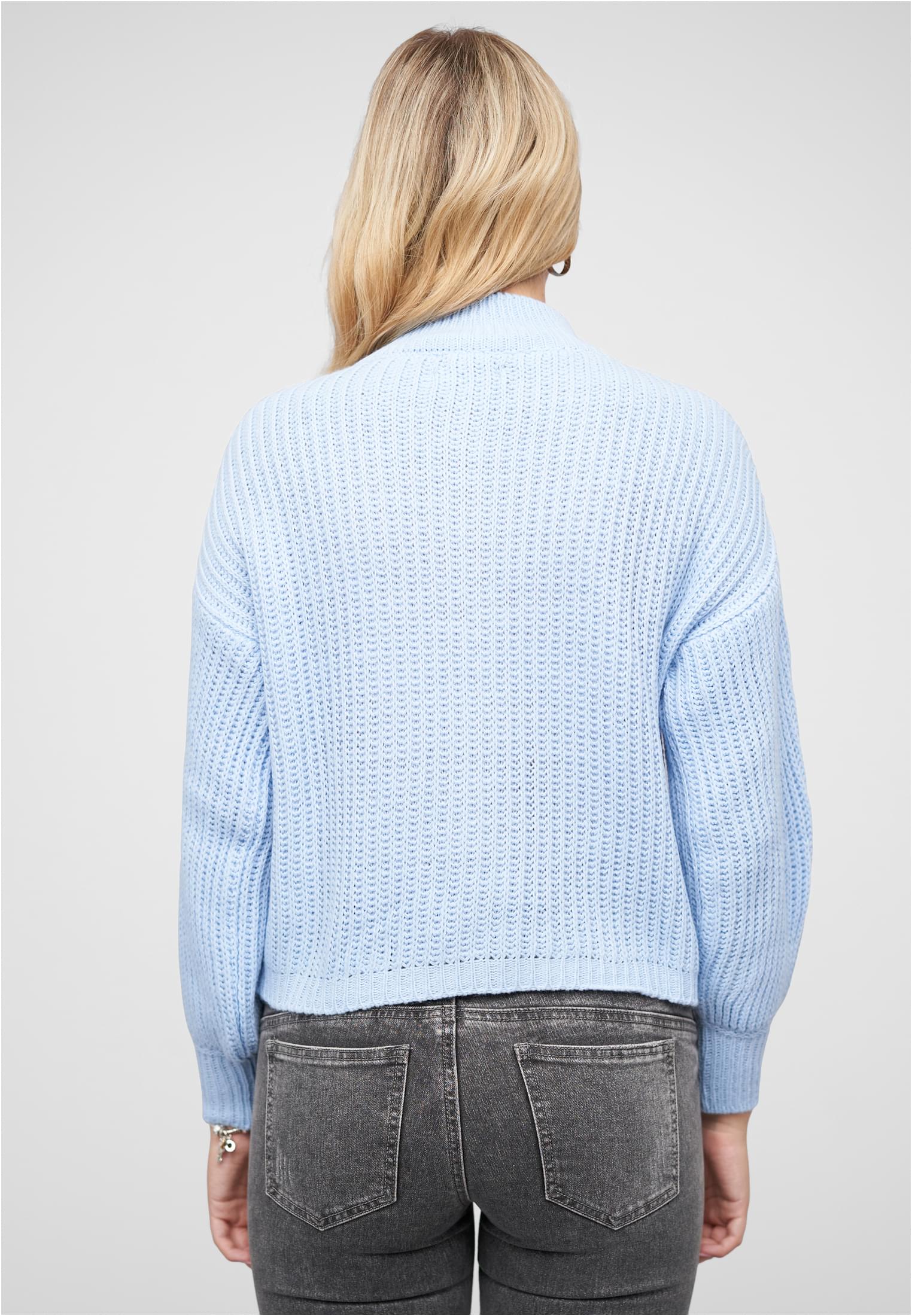 Pullover mit Stehrollkragen und V-Ausschnitt blue L - variant image 2