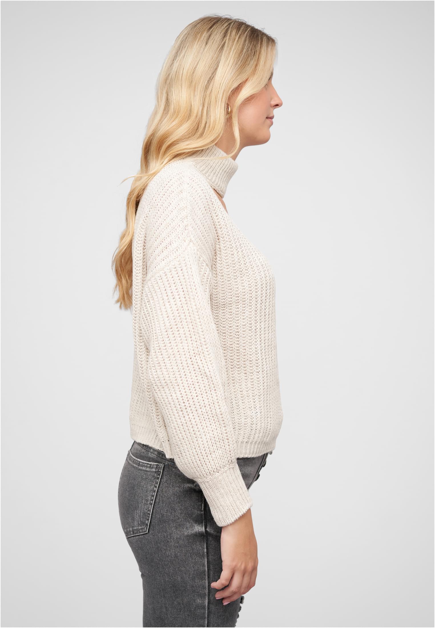 Pullover mit Stehrollkragen und V-Ausschnitt - related product back image 3