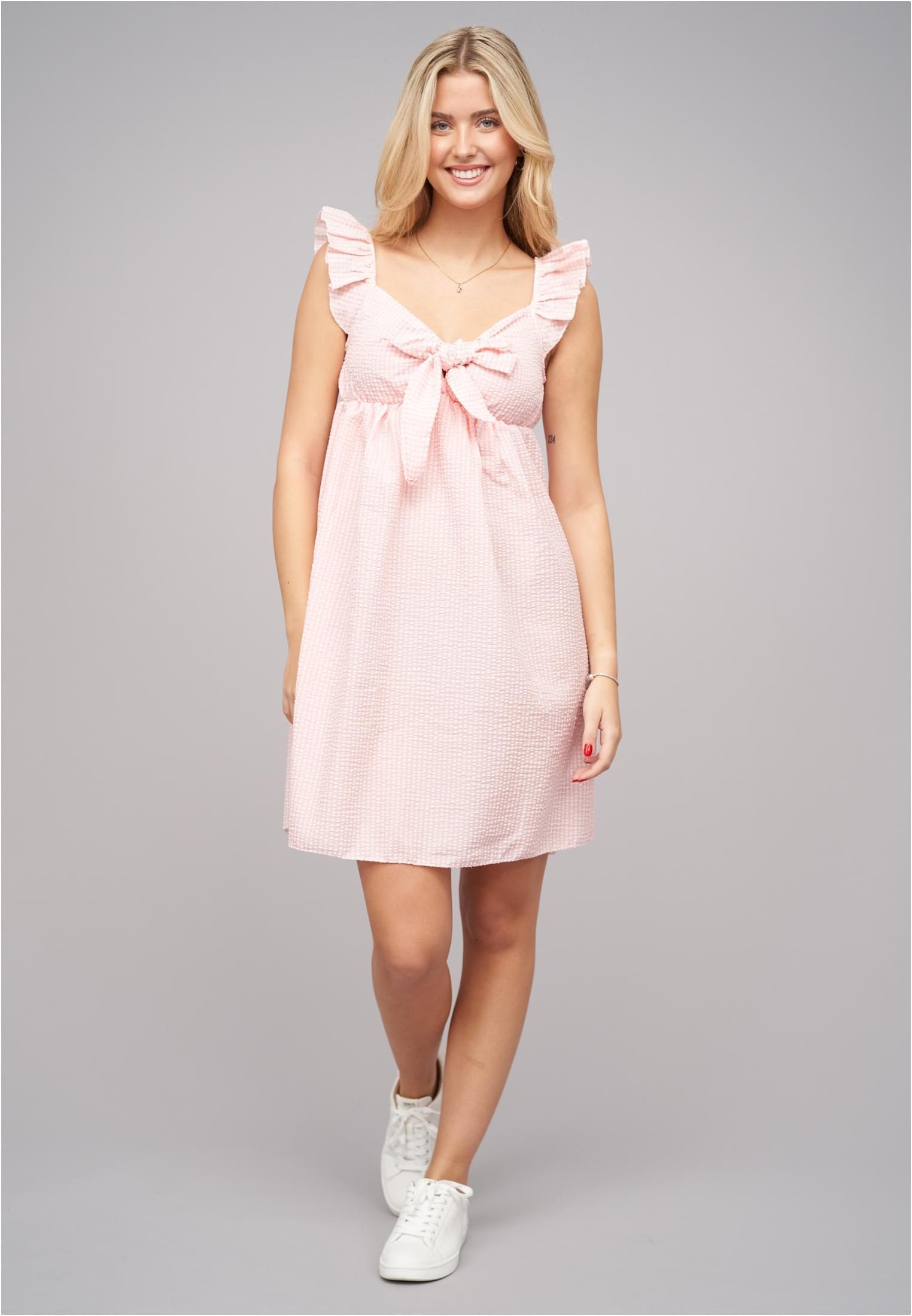 Kleid mit Rüschen und Schleife vorn lightrose L - variant image 4
