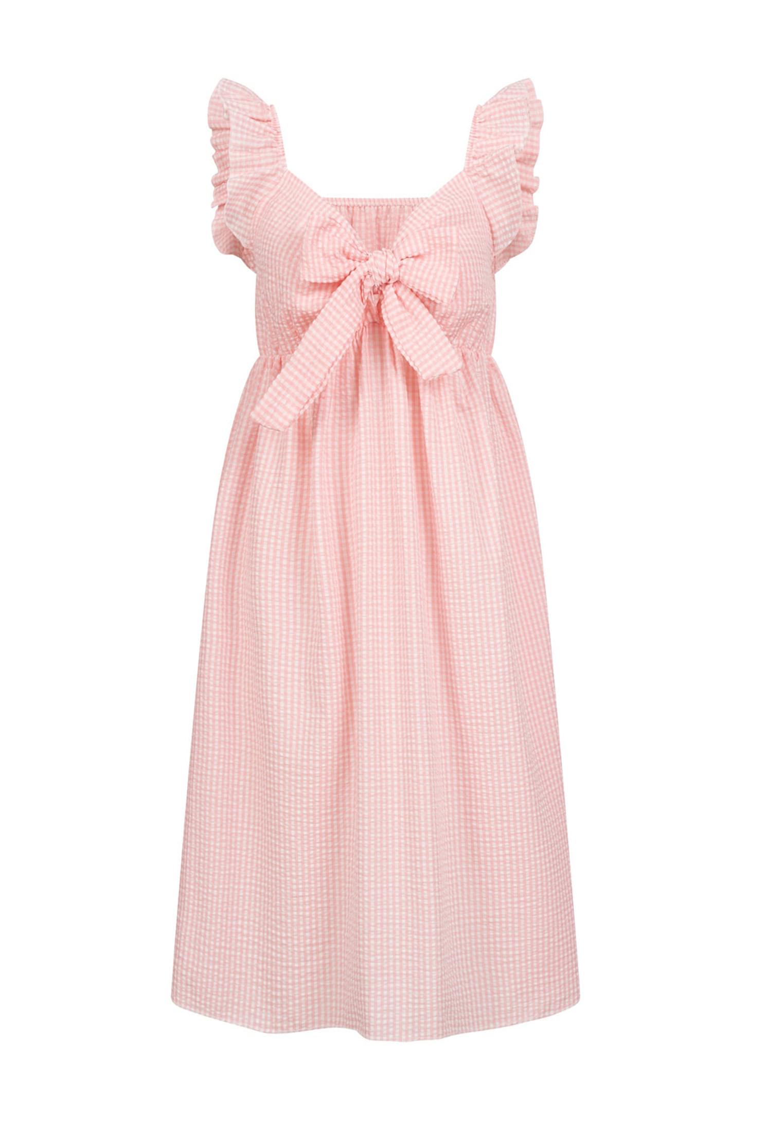 Kleid mit Rüschen und Schleife vorn lightrose L - variant image 6