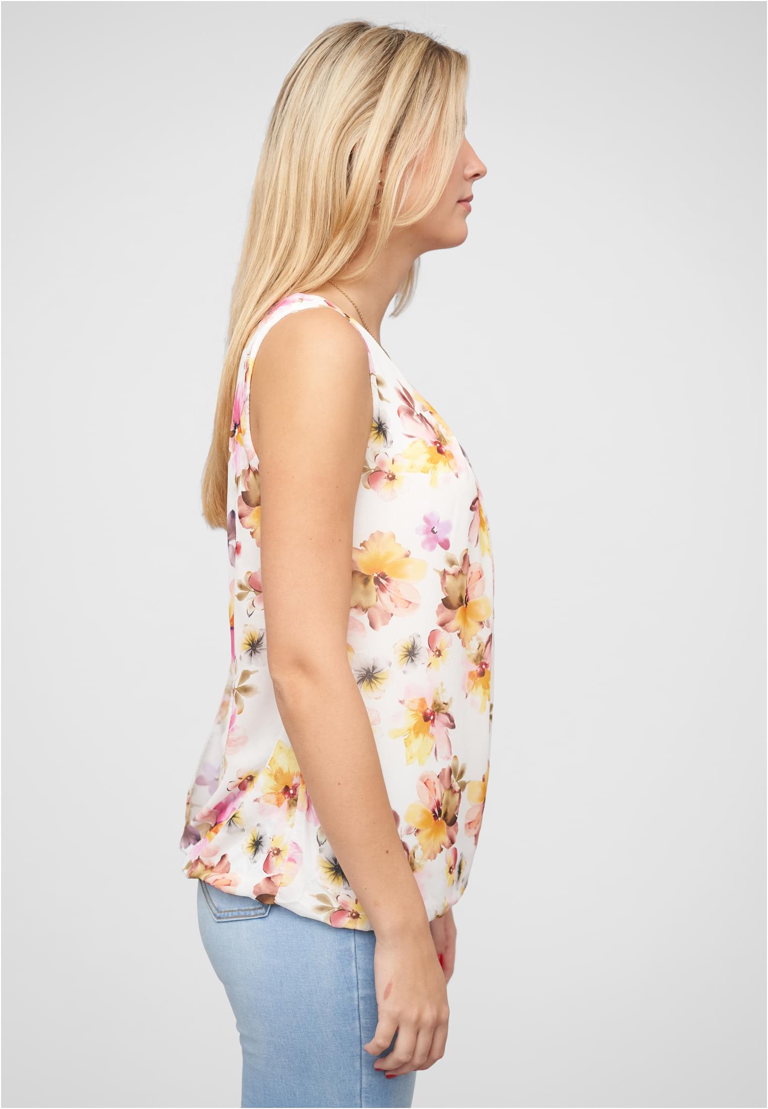 Chiffon Top mit Allover Spitze hinten & Floralem Print - related product back image 10