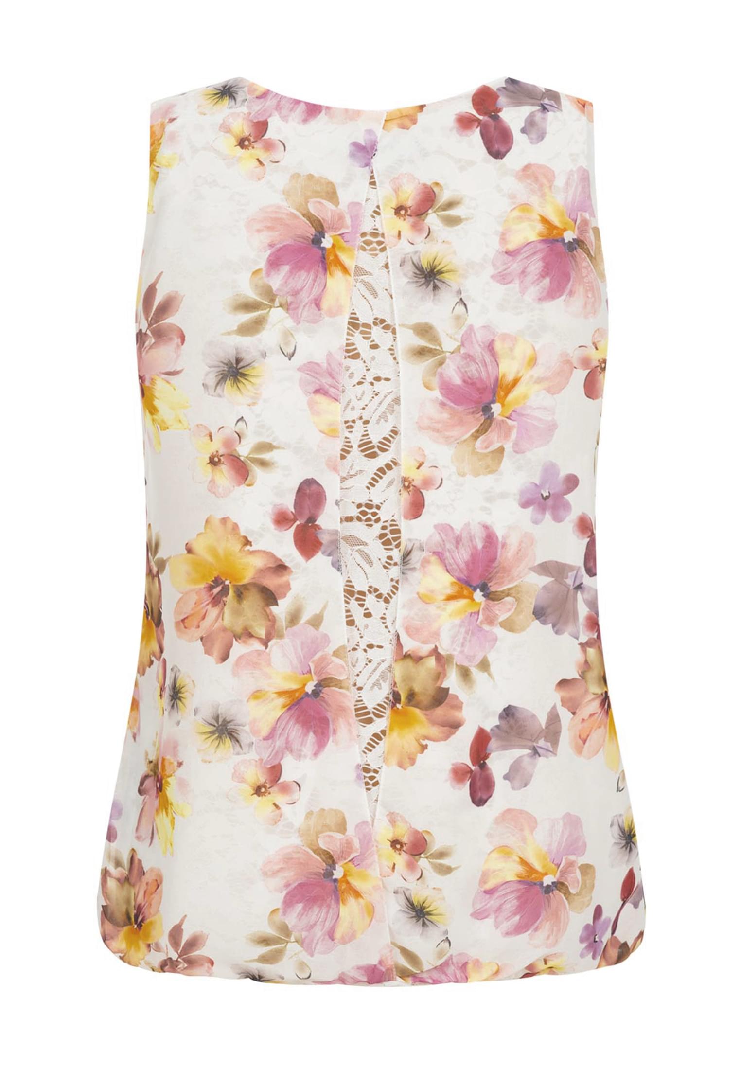 Chiffon Top mit Allover Spitze hinten & Floralem Print - related product back image 10